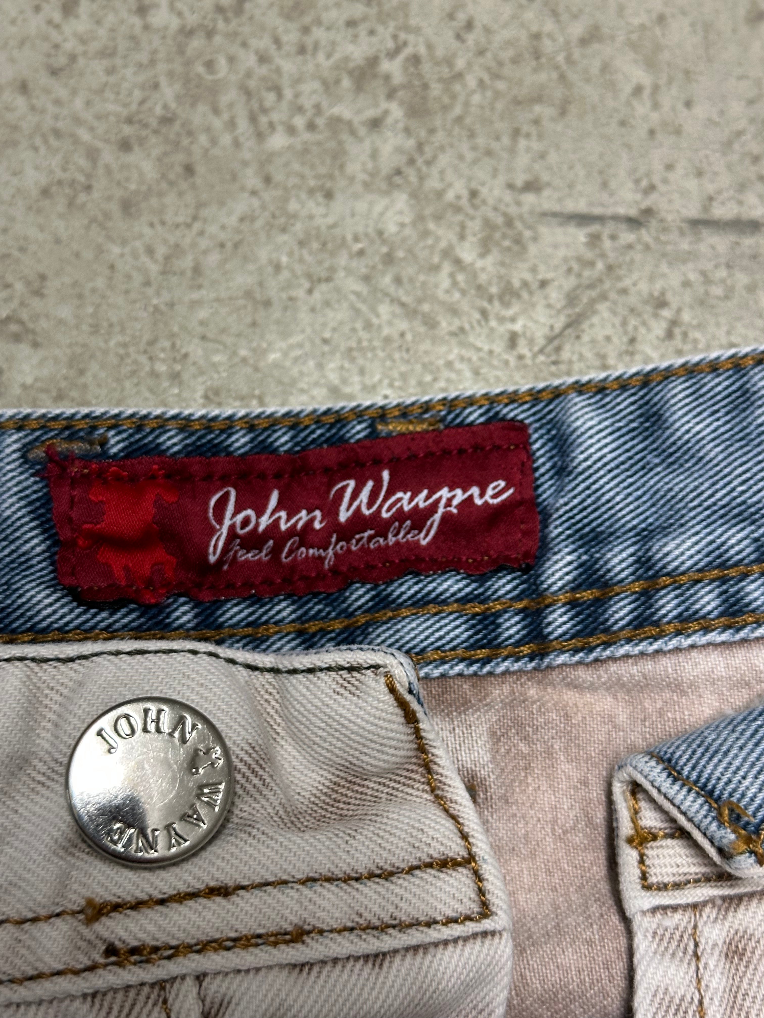 John Wayne Jeans (Straight Slim Fit, Weiß, Size W30 L34, Guter Zustand)