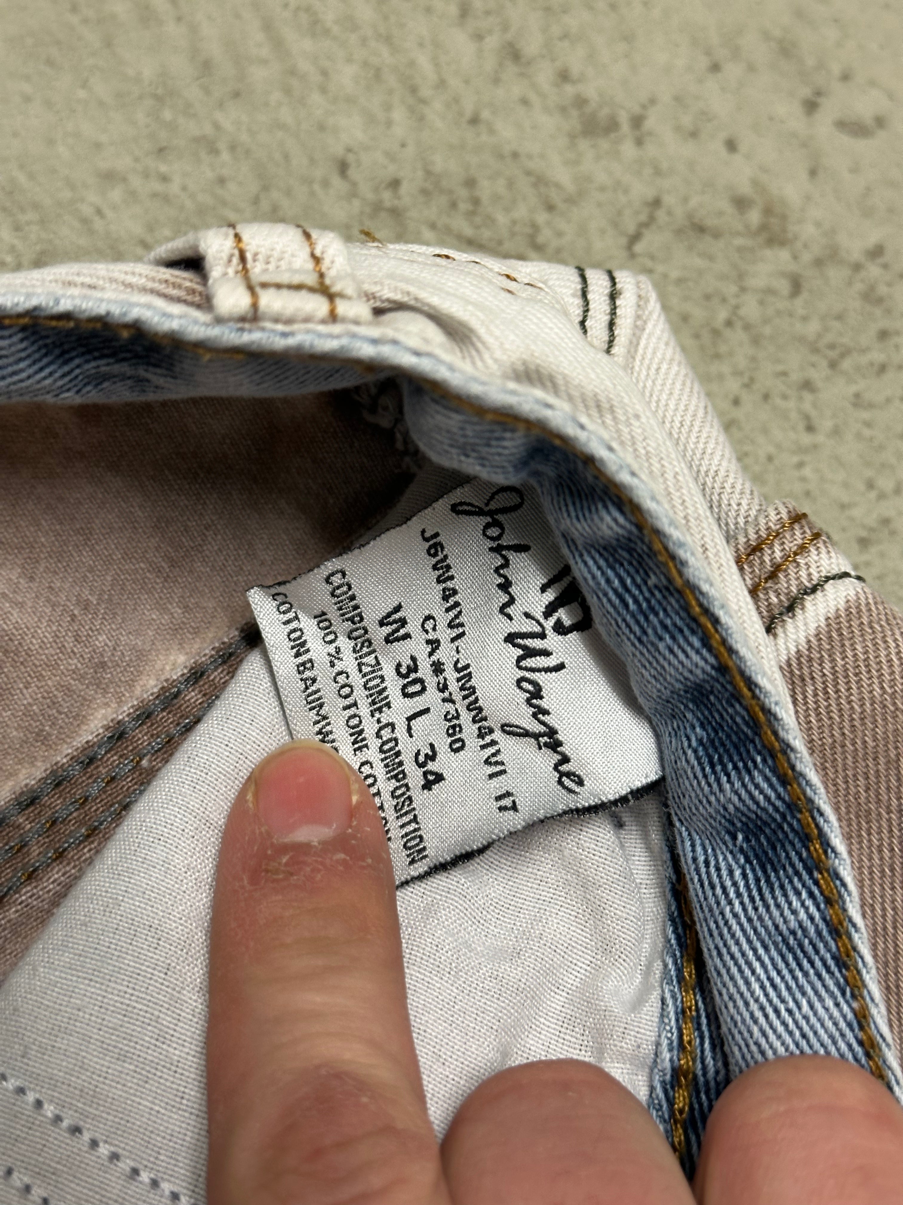 John Wayne Jeans (Straight Slim Fit, Weiß, Size W30 L34, Guter Zustand)