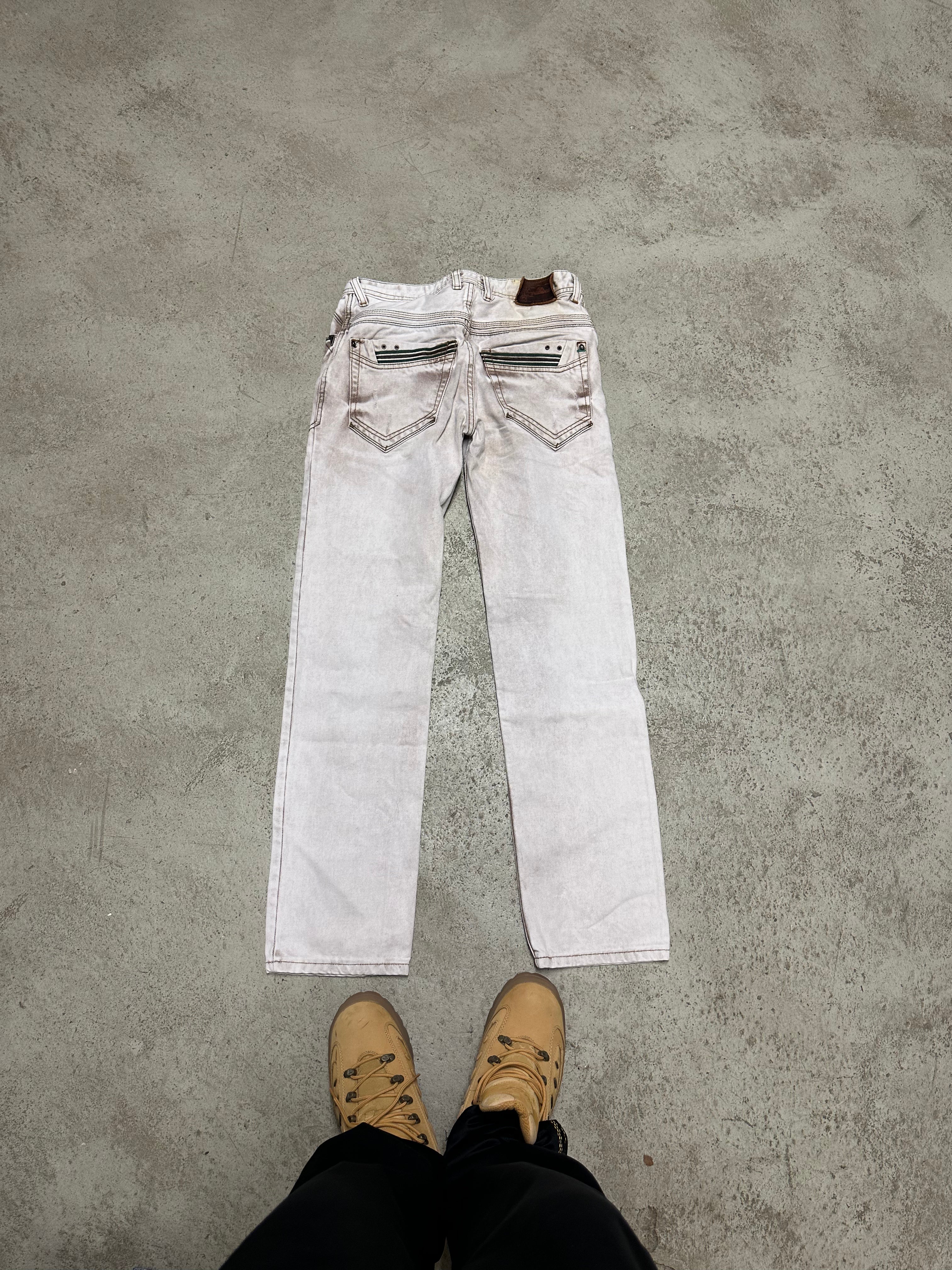 John Wayne Jeans (Straight Slim Fit, Weiß, Size W30 L34, Guter Zustand)