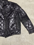 Moncler Leather Puffer Jacket (Dunkles Bordeauxrot,)