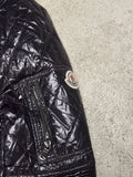 Moncler Leather Puffer Jacket (Dunkles Bordeauxrot,)