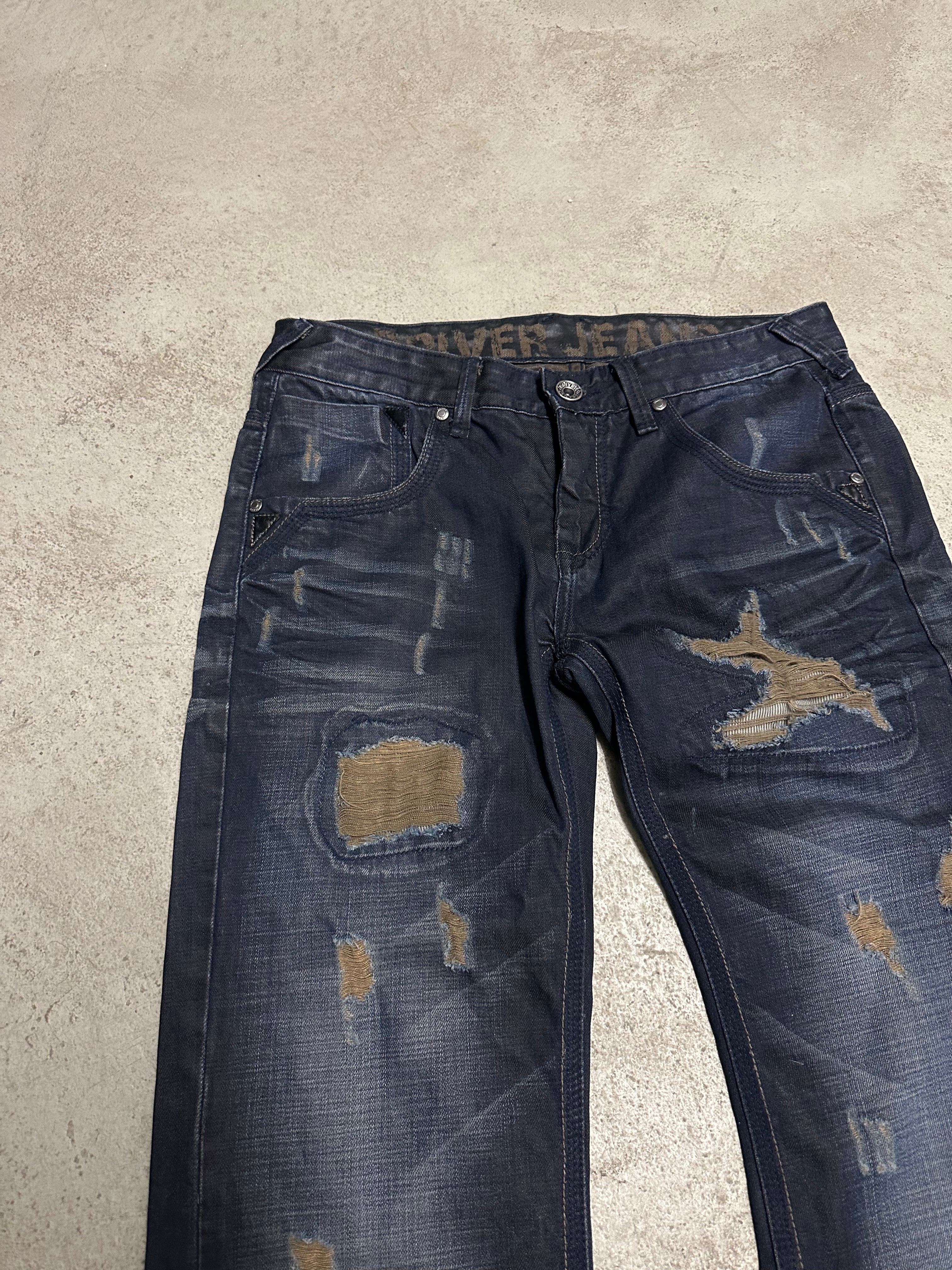 Driver Jeans (Blau, Ripped Design, Straight Fit – Breiterer Schnitt, Size 32, Maße Vorhanden)