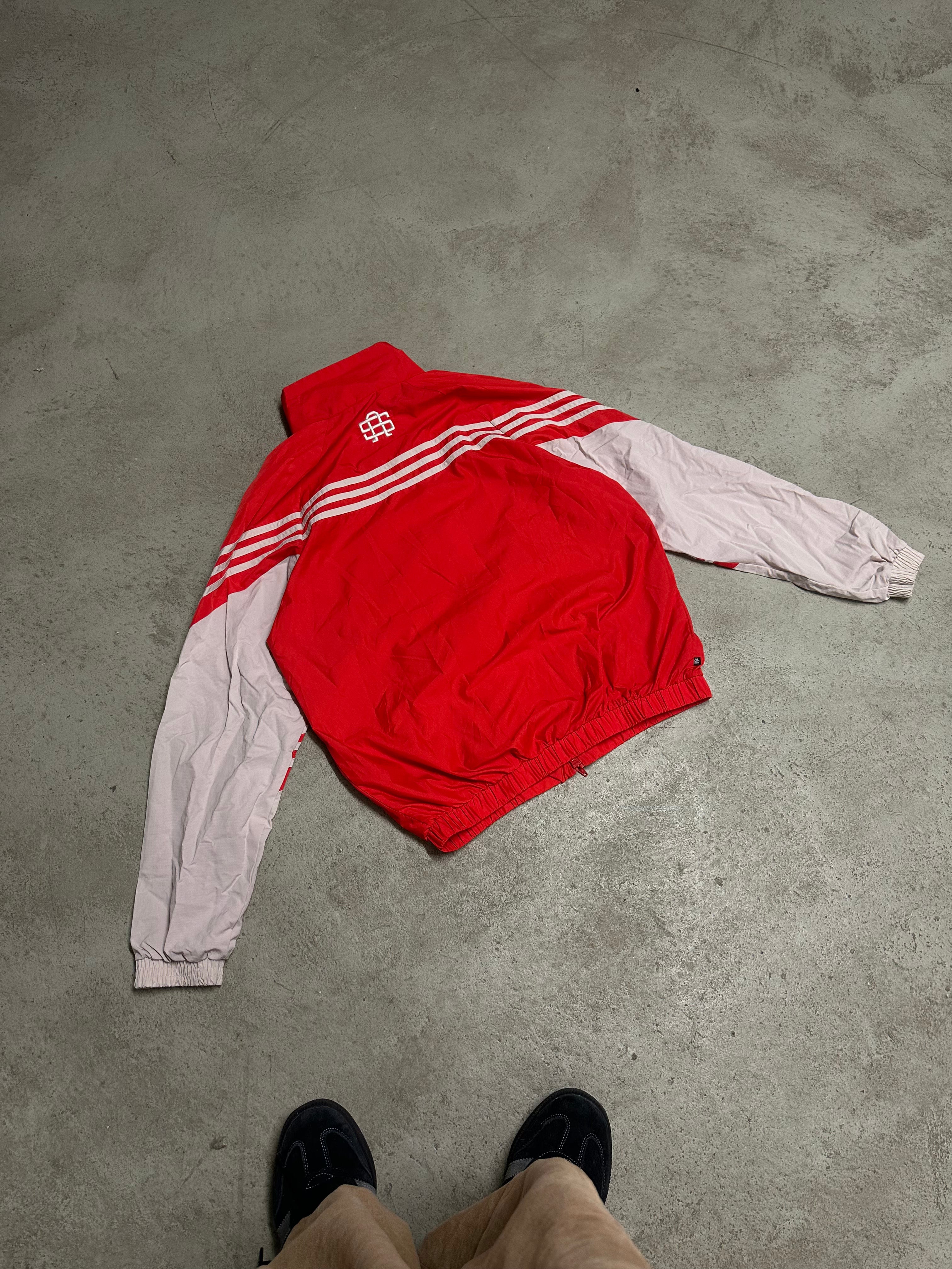 Adidas Trainingsanzug (Rot/Beige, Jacke Size S, Hose Size M, Guter Zustand, Maße Vorhanden)