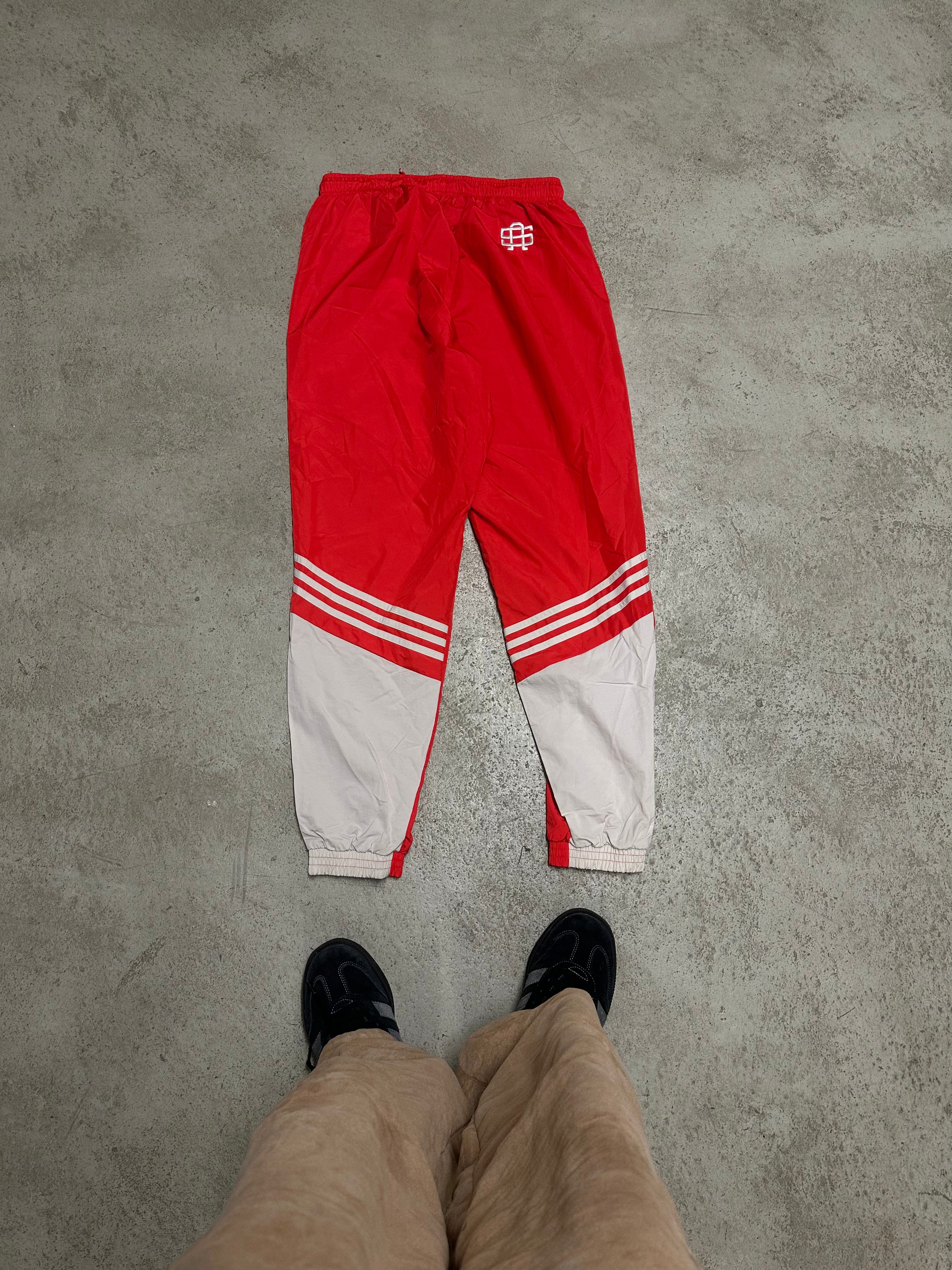 Adidas Trainingsanzug (Rot/Beige, Jacke Size S, Hose Size M, Guter Zustand, Maße Vorhanden)