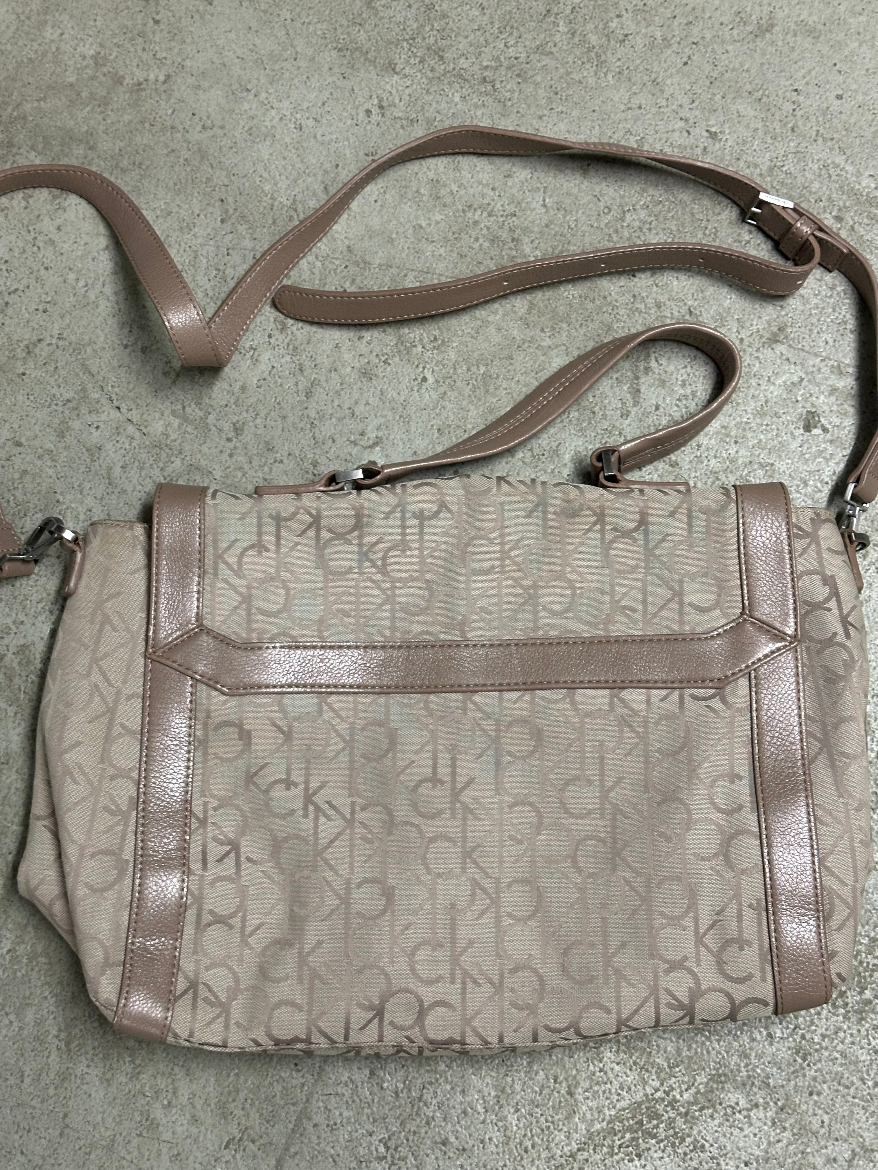 Calvin Klein Vintage Umhängetasche (Beige, Guter Zustand, Maße vorhanden)