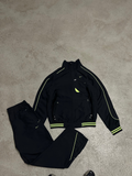 Nike Shox Trainingsanzug (Vintage, 2000er, Schwarz mit Neongrünen Akzenten, Seltenes Stück)