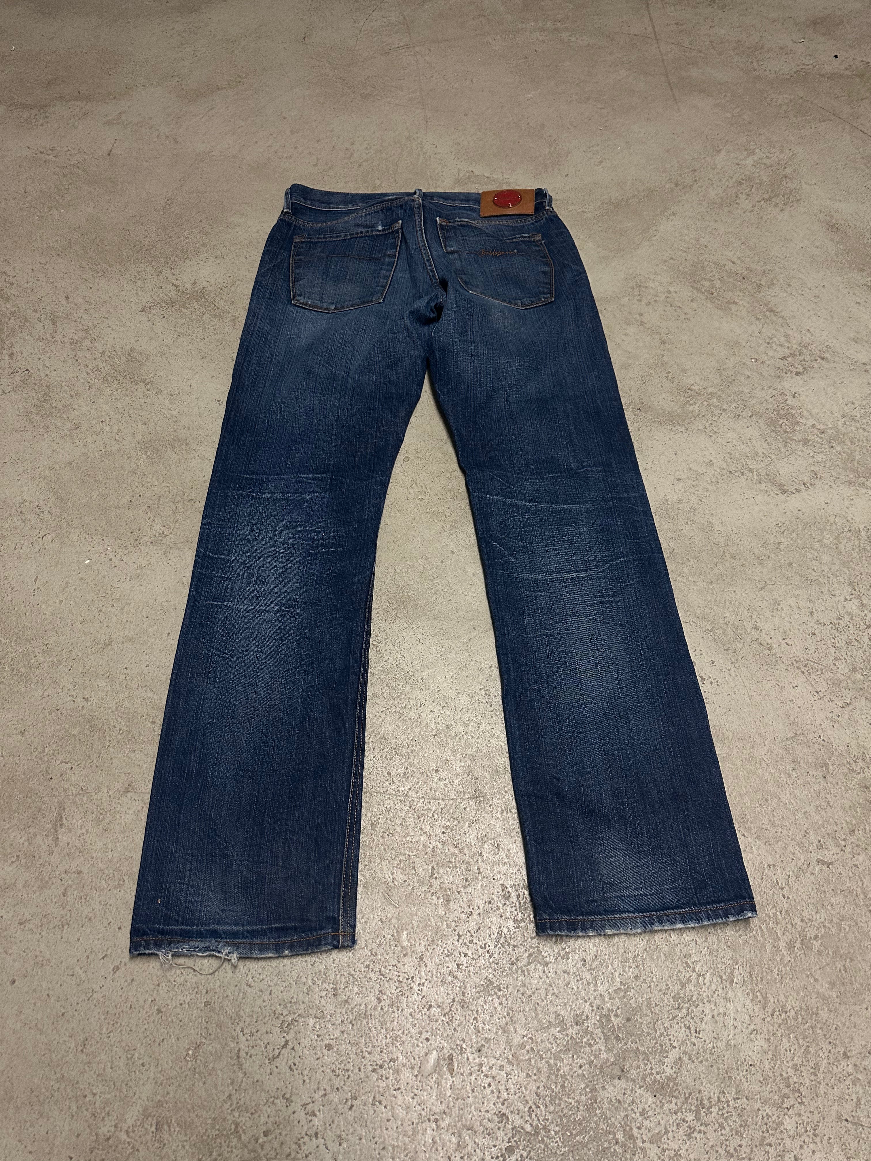 Baldessarini Jeans (Blau, W34 L32, Vintage, Straight Fit mit Offenem Bein, Guter Zustand)