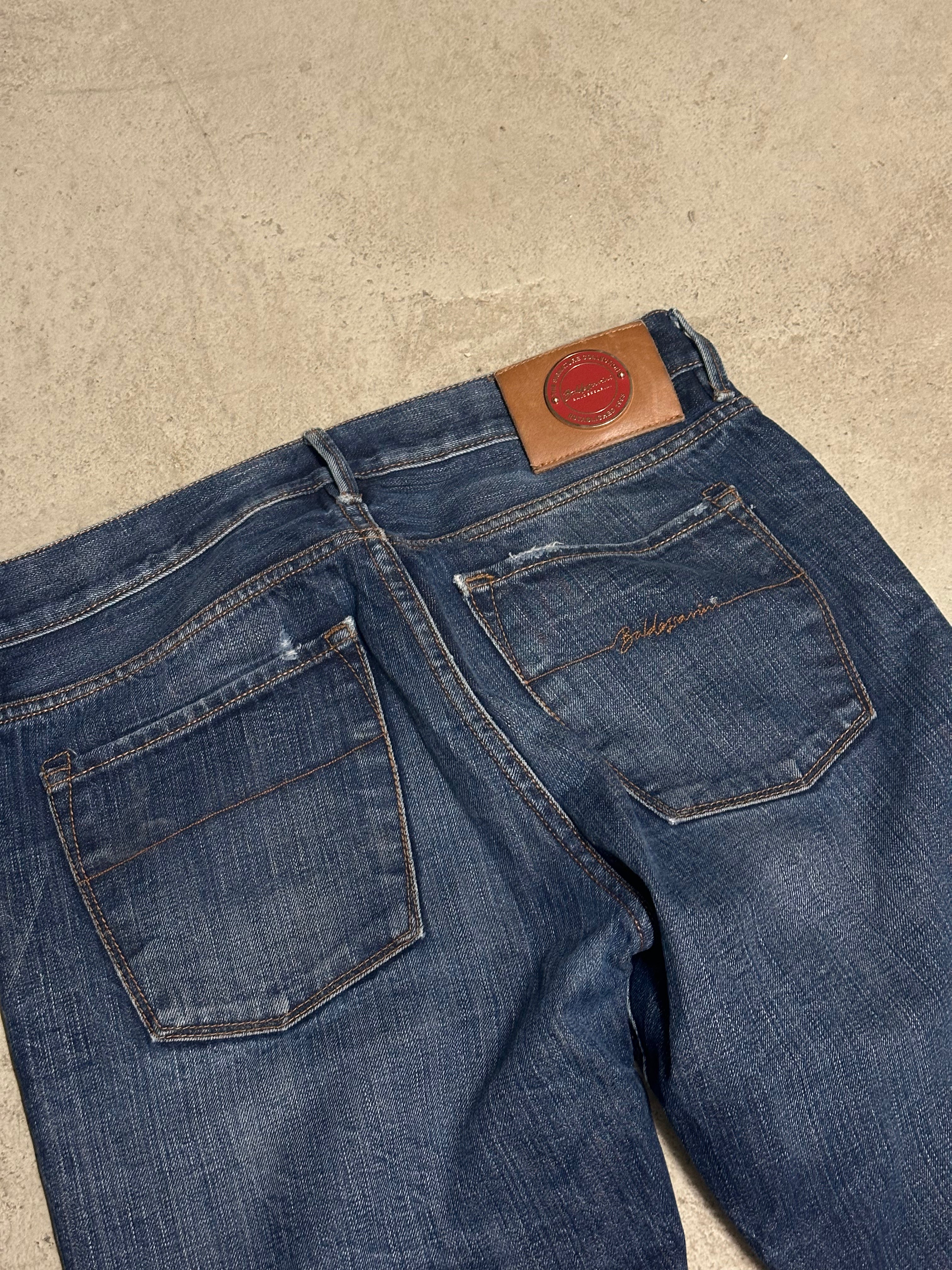 Baldessarini Jeans (Blau, W34 L32, Vintage, Straight Fit mit Offenem Bein, Guter Zustand)