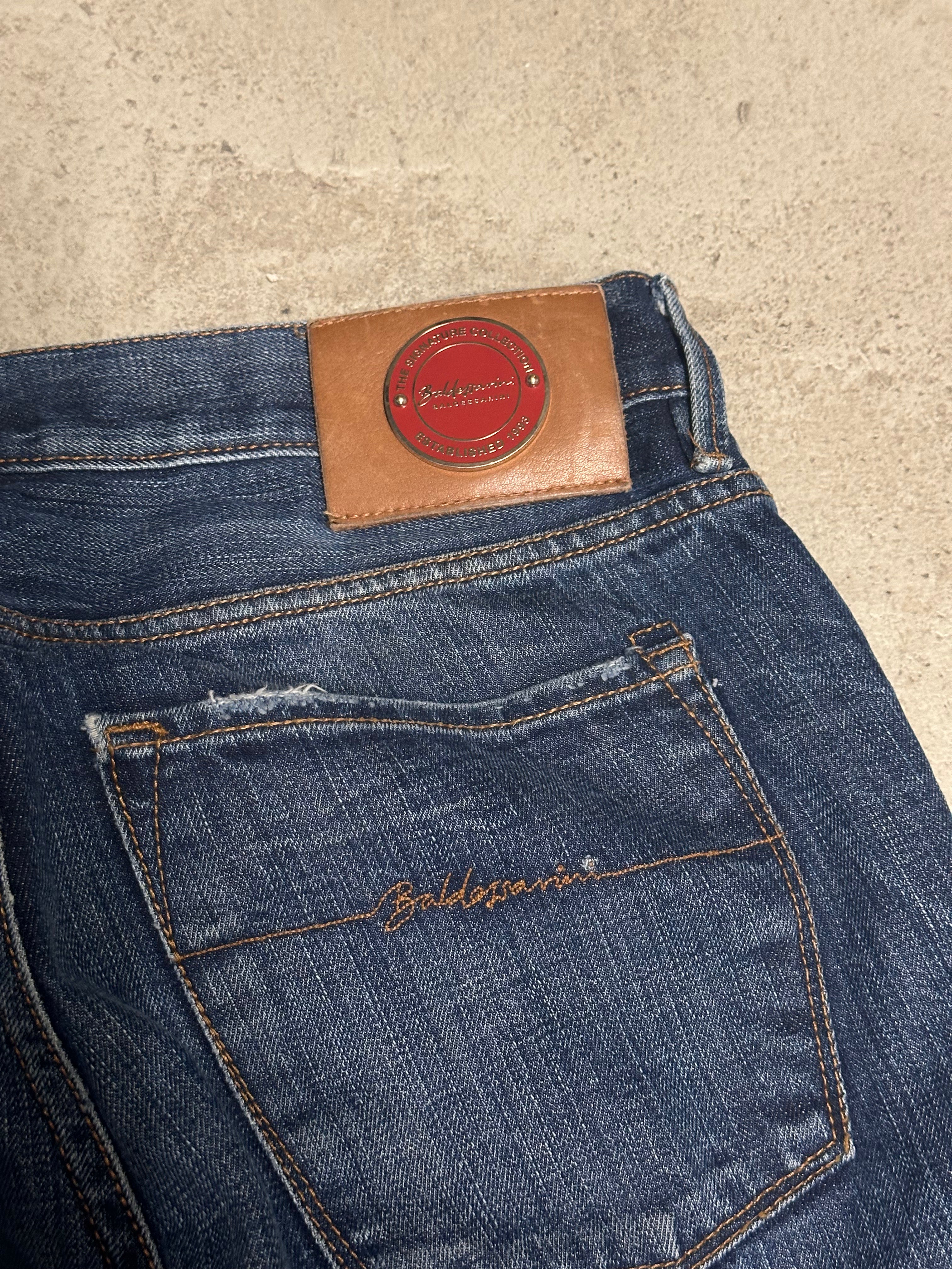 Baldessarini Jeans (Blau, W34 L32, Vintage, Straight Fit mit Offenem Bein, Guter Zustand)