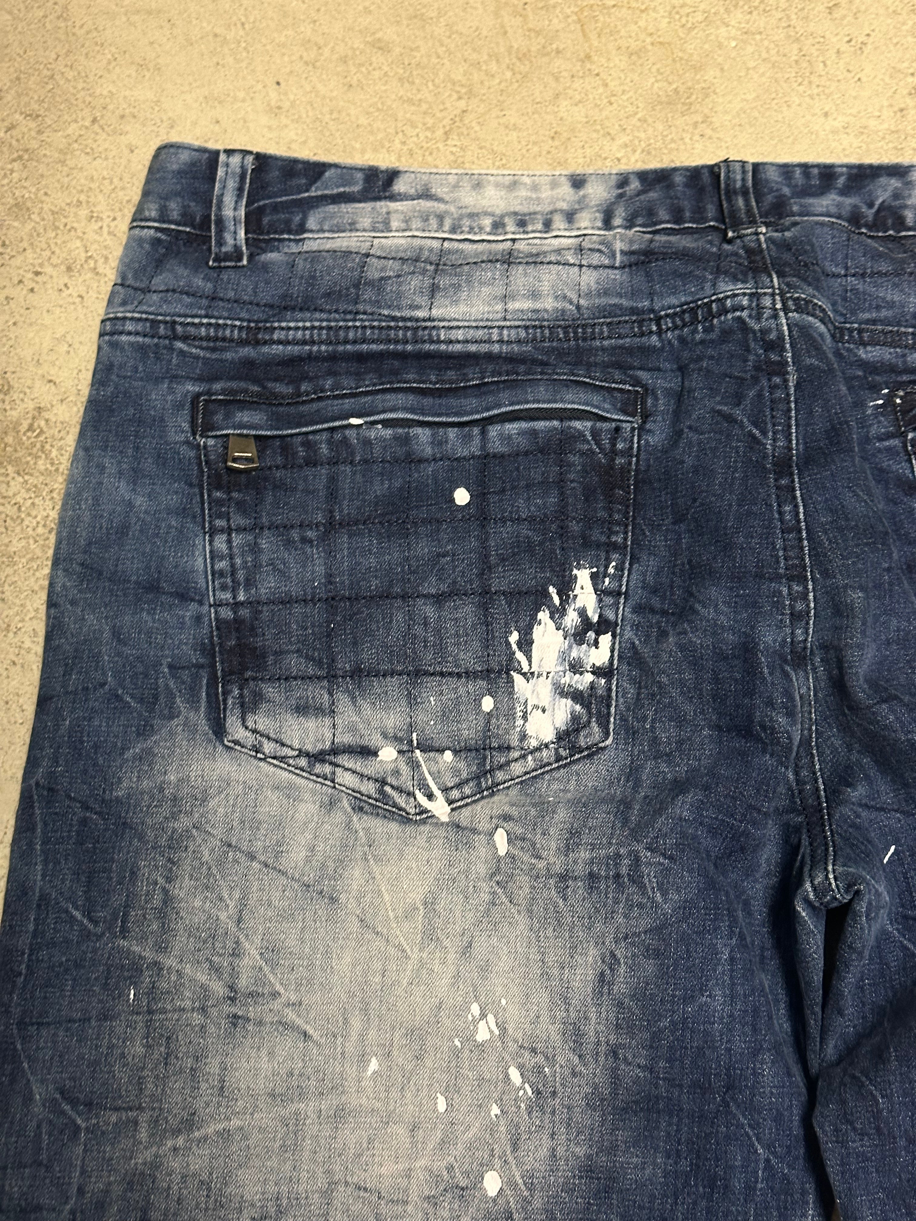 Kosmo Lupo Jeans (Dunkelblau, W40 L32, Seltenes Vintage Piece, Guter Zustand, Cooles Design)