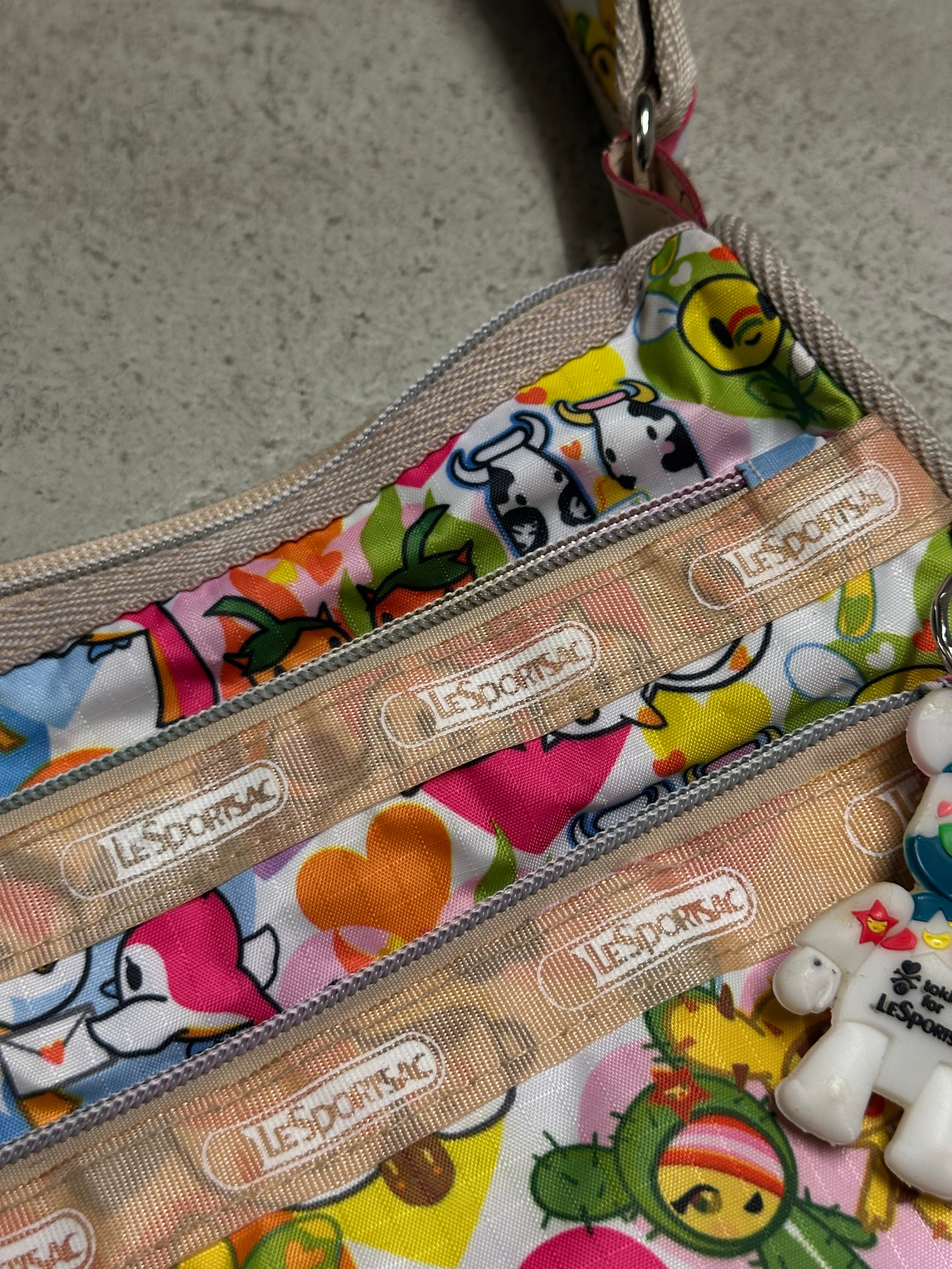 Jokidoki for LeSportsac Handtasche (Bunt, Süßes Design, Guter Zustand, Einzelstück, Maße Vorhanden)