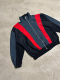 Vintage LBS Trainingsanzug (Schwarz, Grau, Rot, Guter Zustand, Size L)