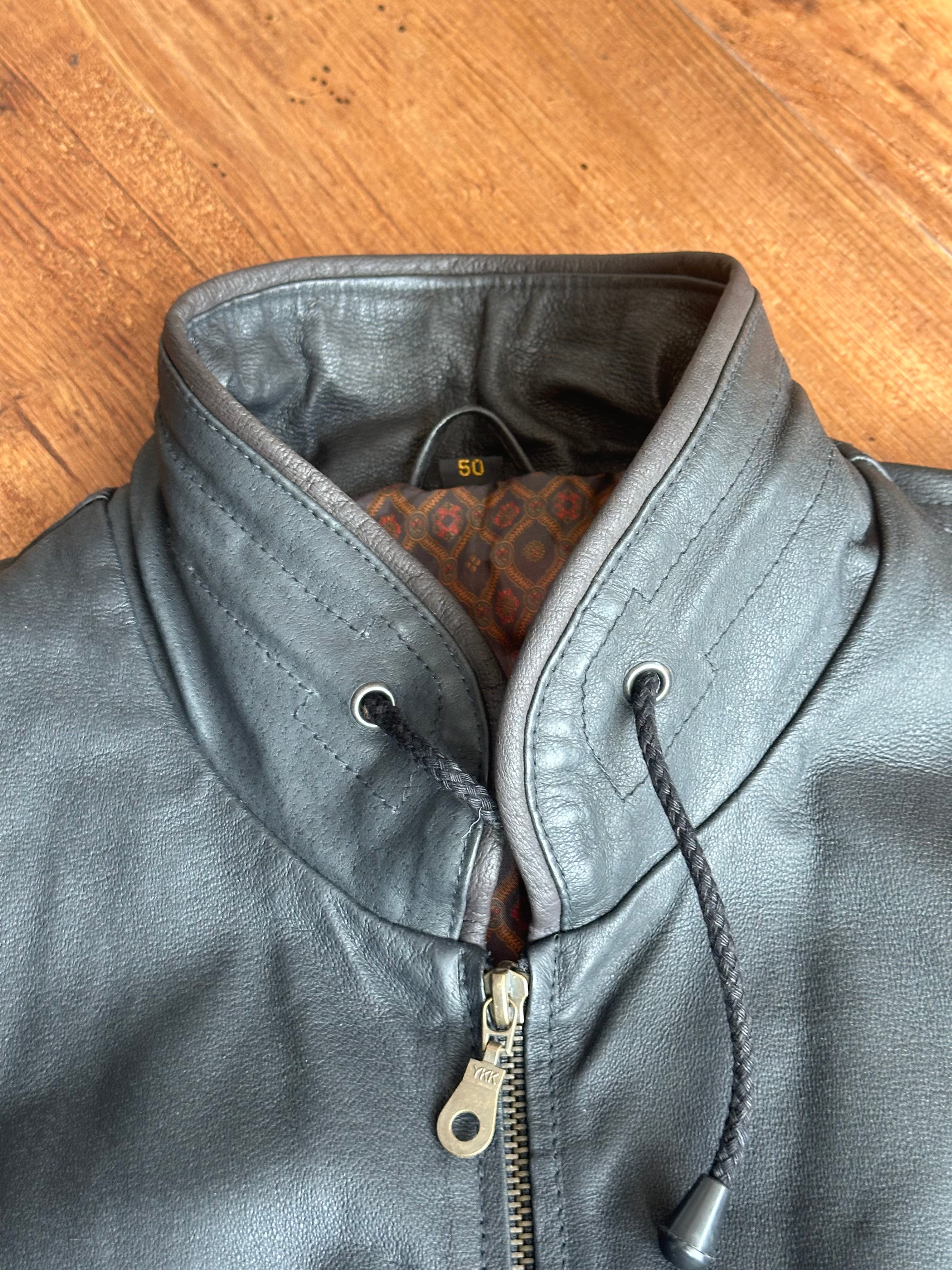 Henry Marshall Vintage Lederweste (Schwarz, Echtleder)