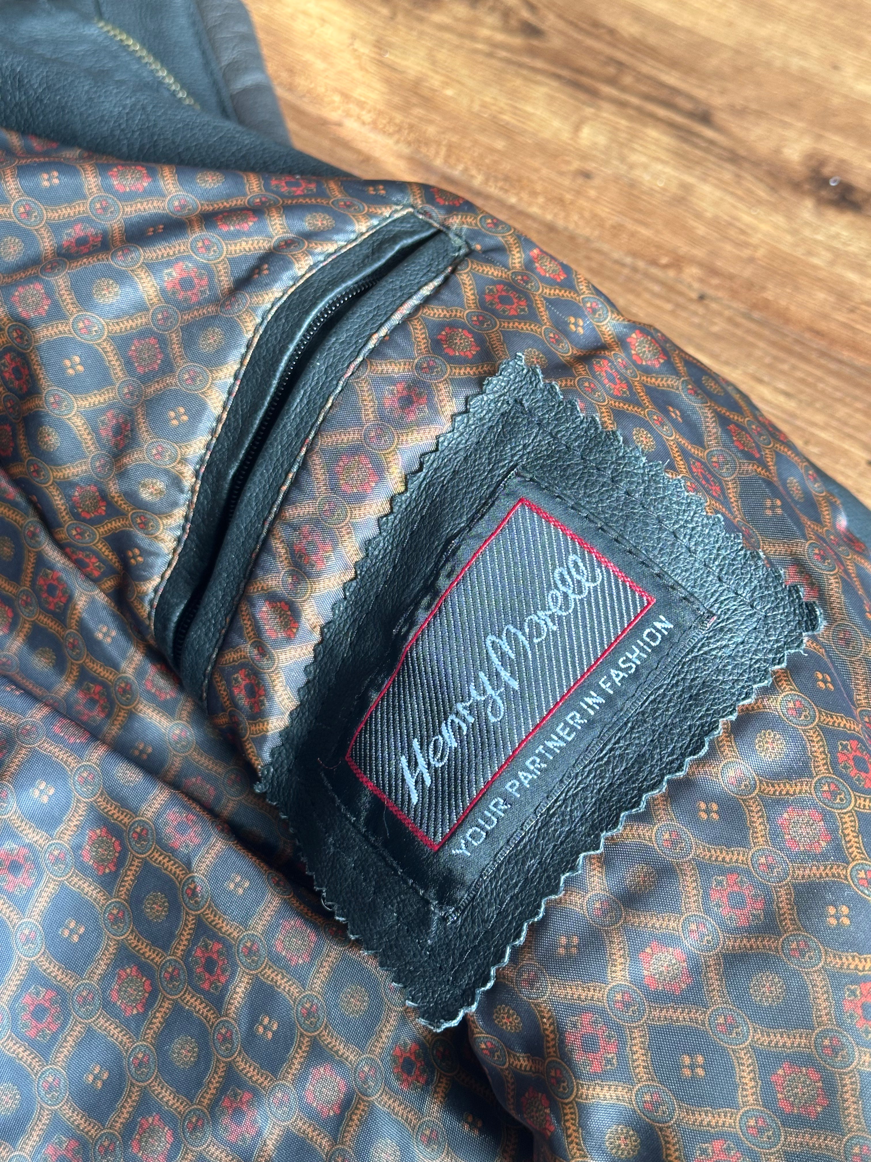 Henry Marshall Vintage Lederweste (Schwarz, Echtleder)