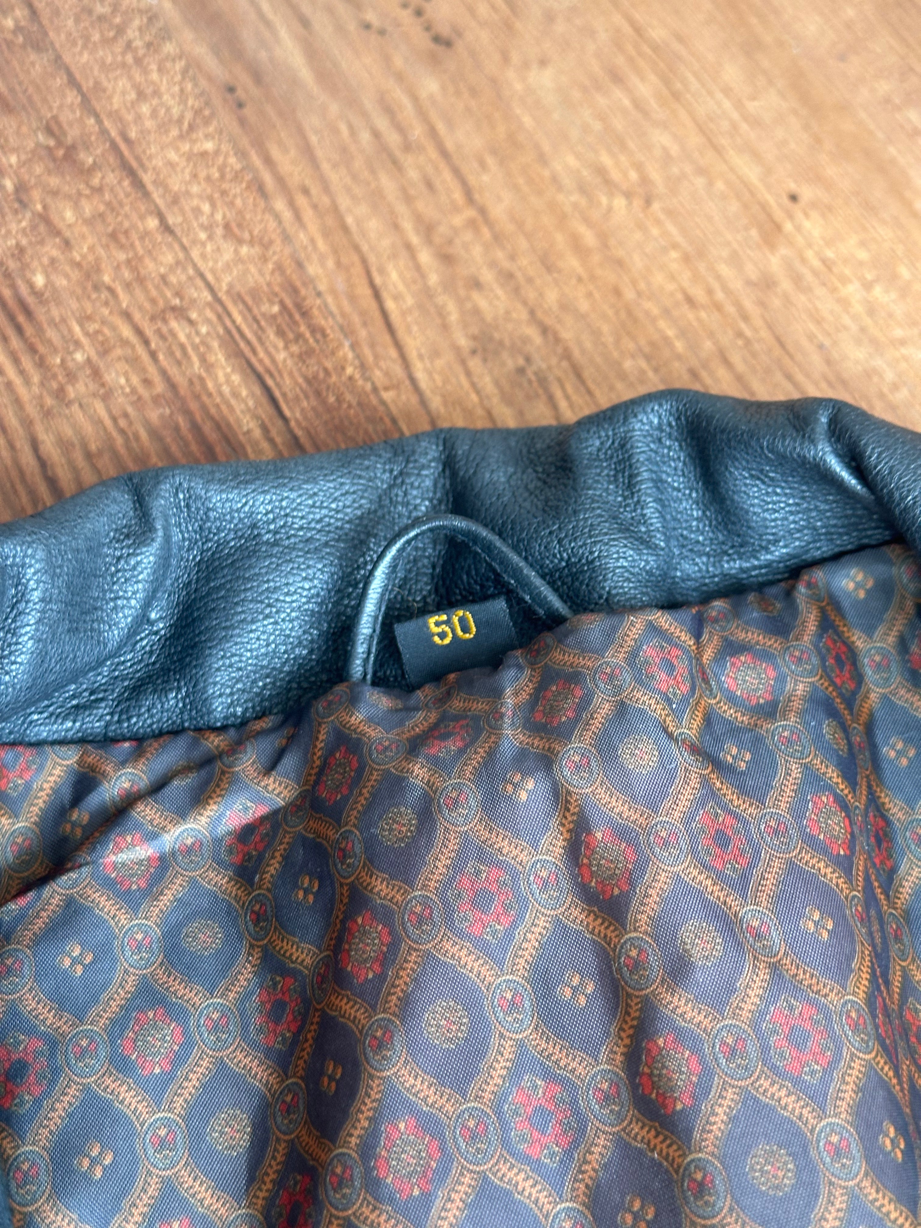 Henry Marshall Vintage Lederweste (Schwarz, Echtleder)