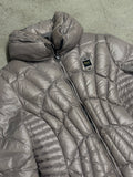 Blauer USA Spider Puffer Jacke (Size M, Grau, Guter Zustand, Maße vorhanden)