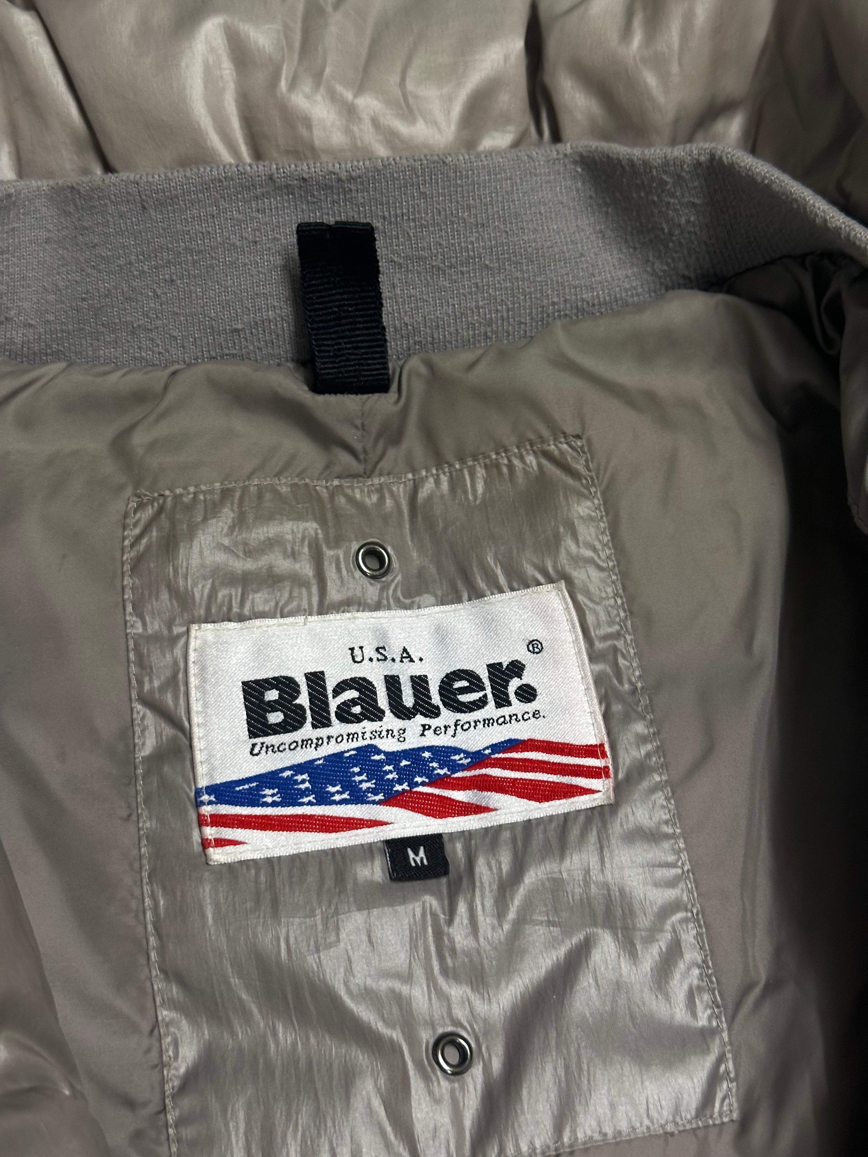 Blauer USA Spider Puffer Jacke (Size M, Grau, Guter Zustand, Maße vorhanden)