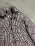 Blauer USA Spider Puffer Jacke (Size M, Grau, Guter Zustand, Maße vorhanden)