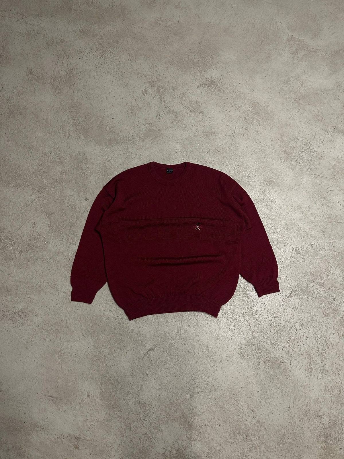Vintage Westburry Knitsweater (Size XL, Rot, Guter Zustand, Maße Vorhanden)