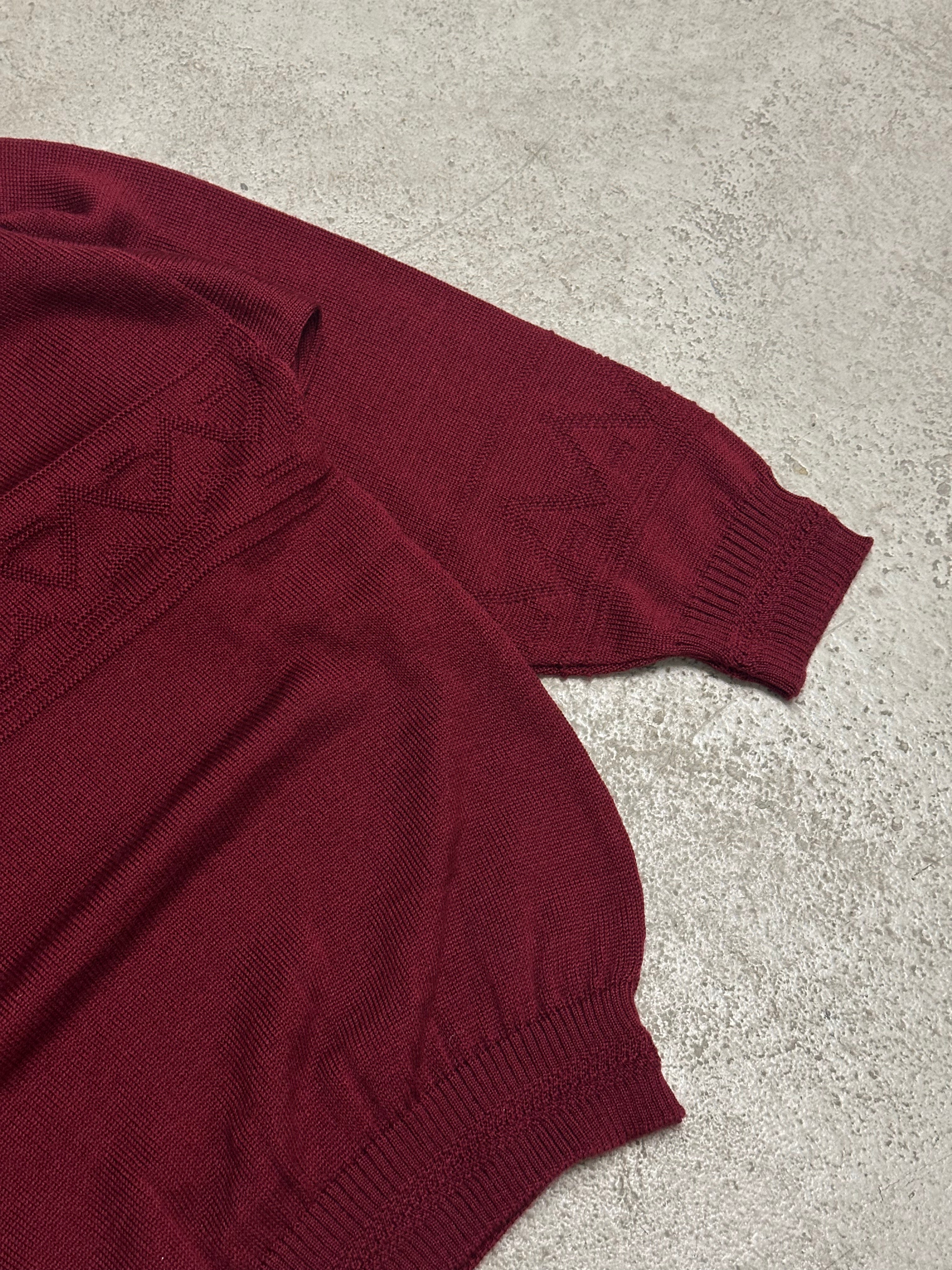 Vintage Westburry Knitsweater (Size XL, Rot, Guter Zustand, Maße Vorhanden)