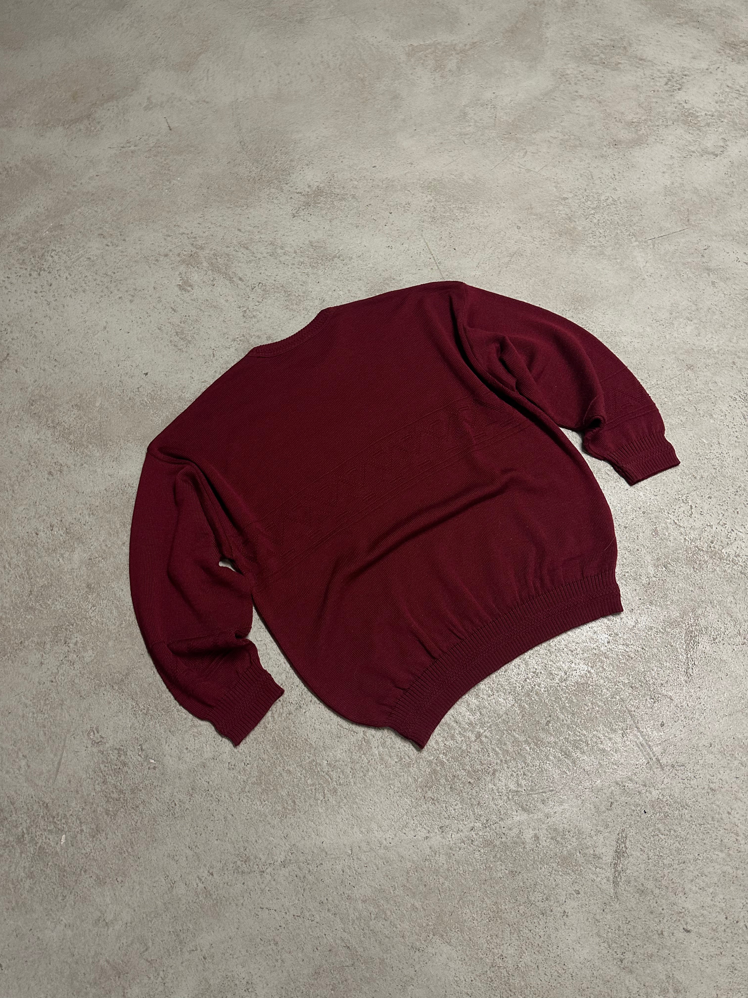 Vintage Westburry Knitsweater (Size XL, Rot, Guter Zustand, Maße Vorhanden)