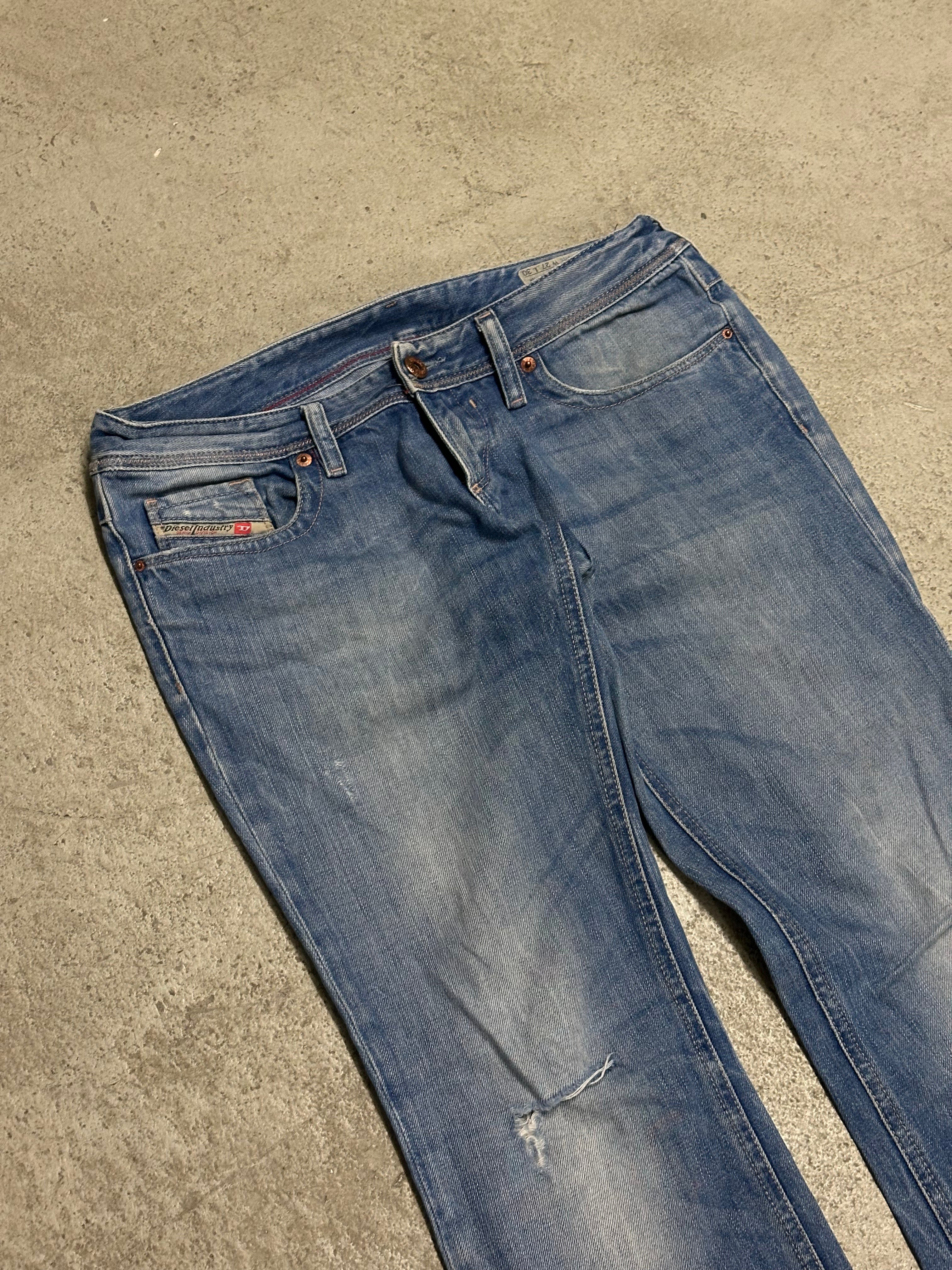 Diesel Lowky Low Waist Straight Fit Jeans W27 L30 Hellblau Guter Zustand