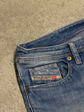Diesel Lowky Low Waist Straight Fit Jeans W27 L30 Hellblau Guter Zustand