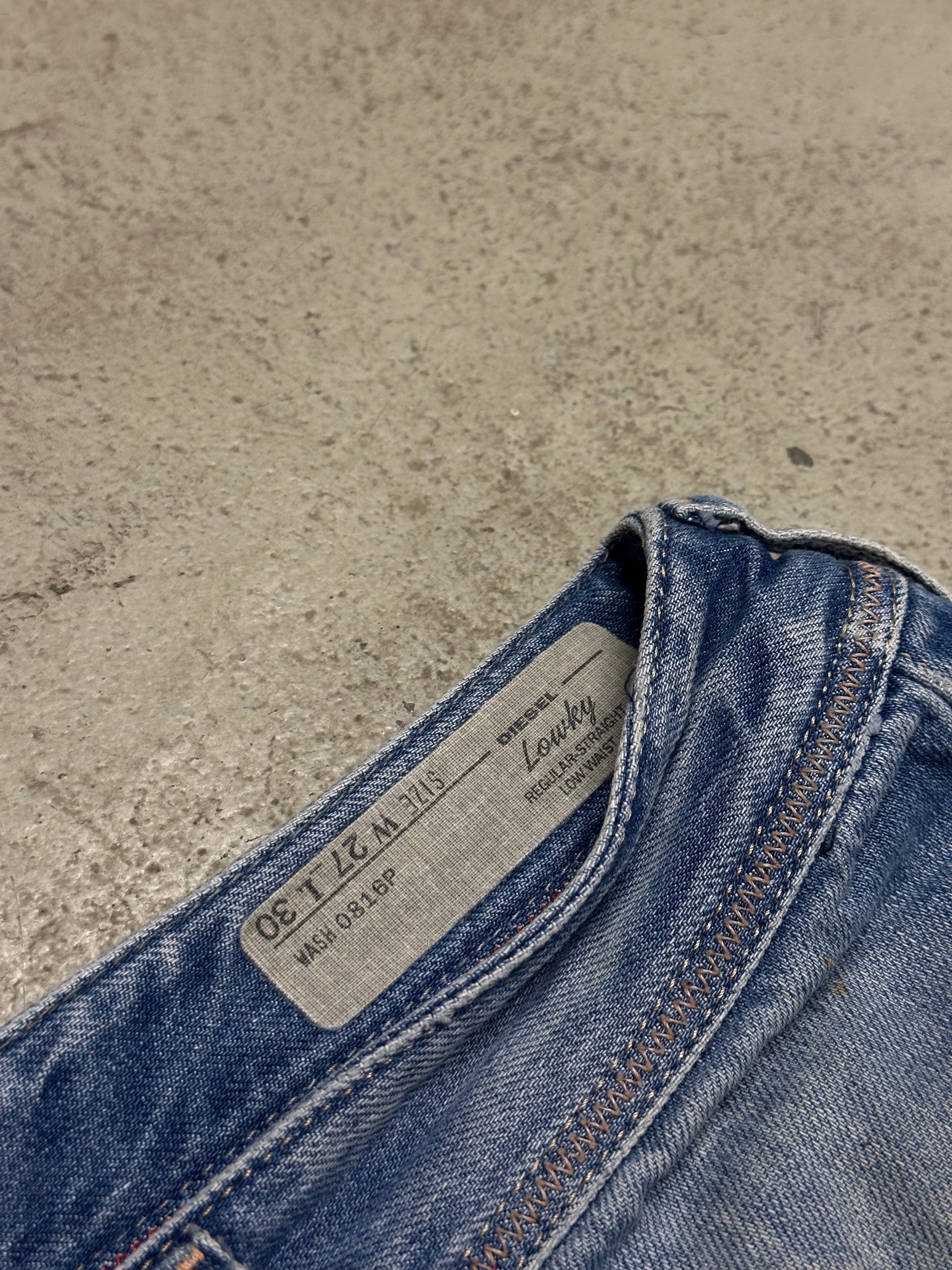 Diesel Lowky Low Waist Straight Fit Jeans W27 L30 Hellblau Guter Zustand