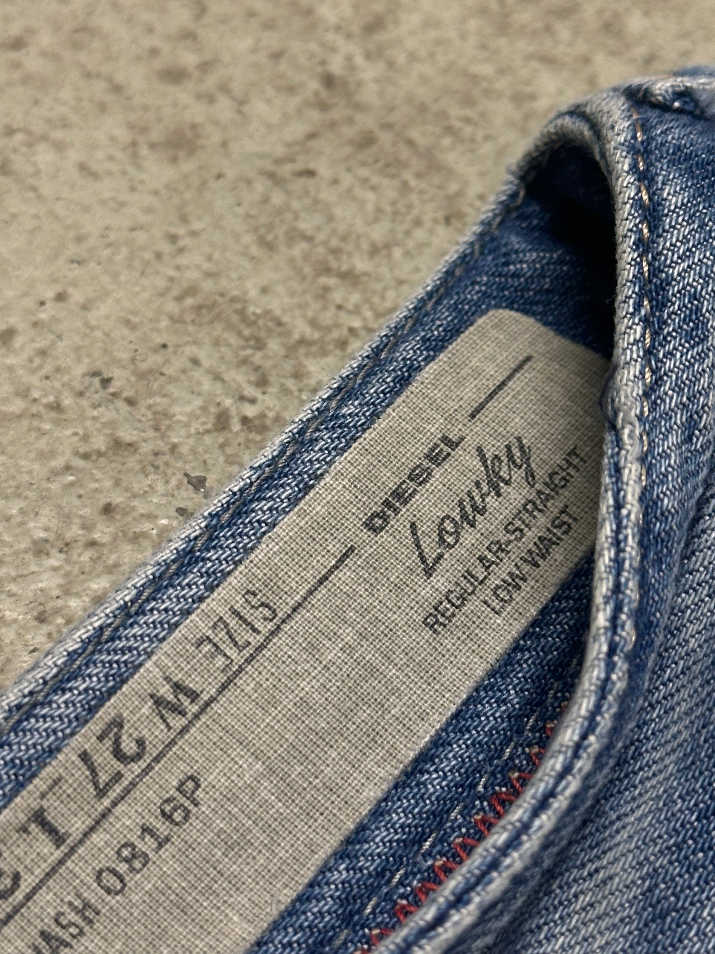 Diesel Lowky Low Waist Straight Fit Jeans W27 L30 Hellblau Guter Zustand