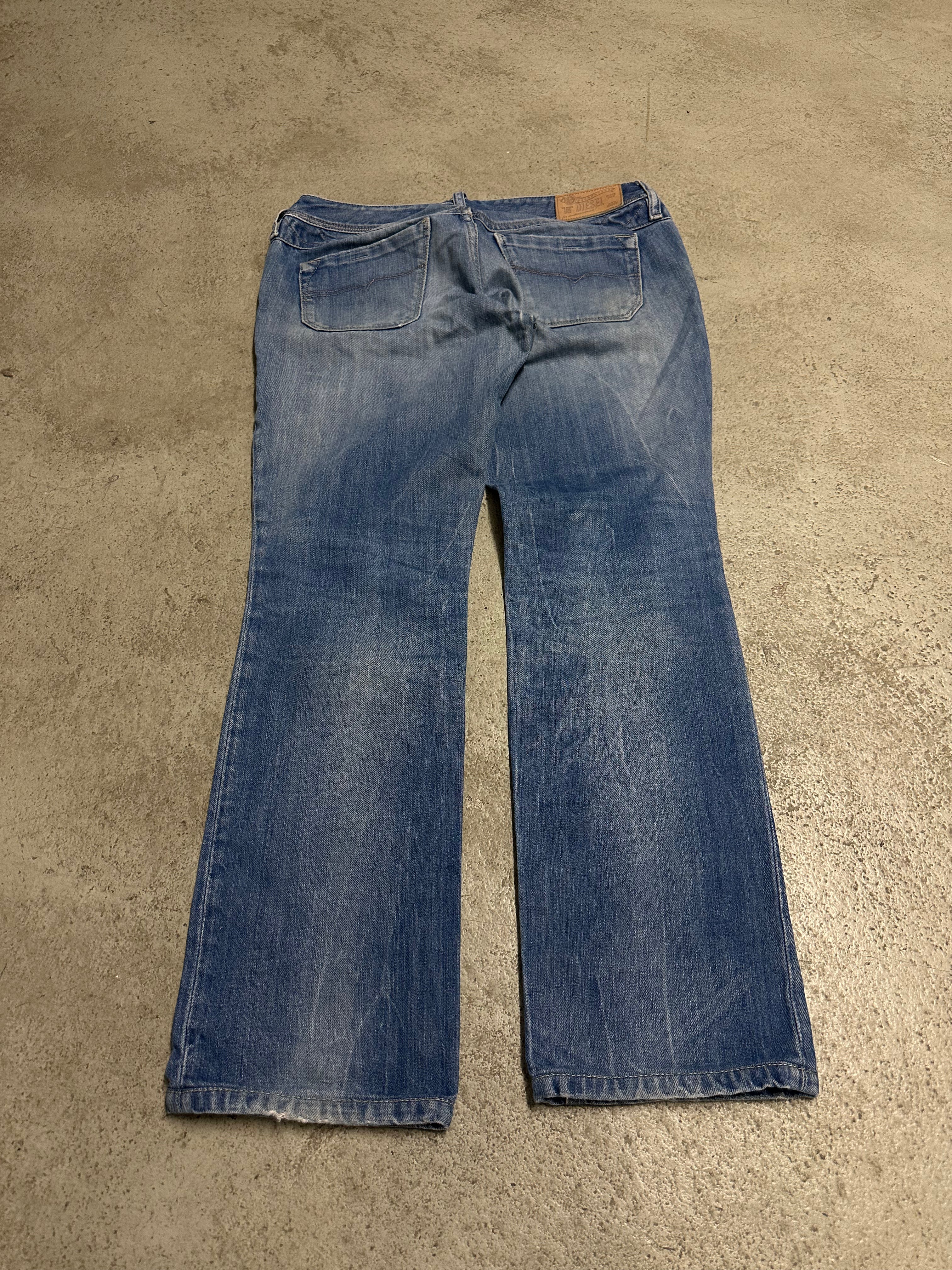 Diesel Lowky Low Waist Straight Fit Jeans W27 L30 Hellblau Guter Zustand