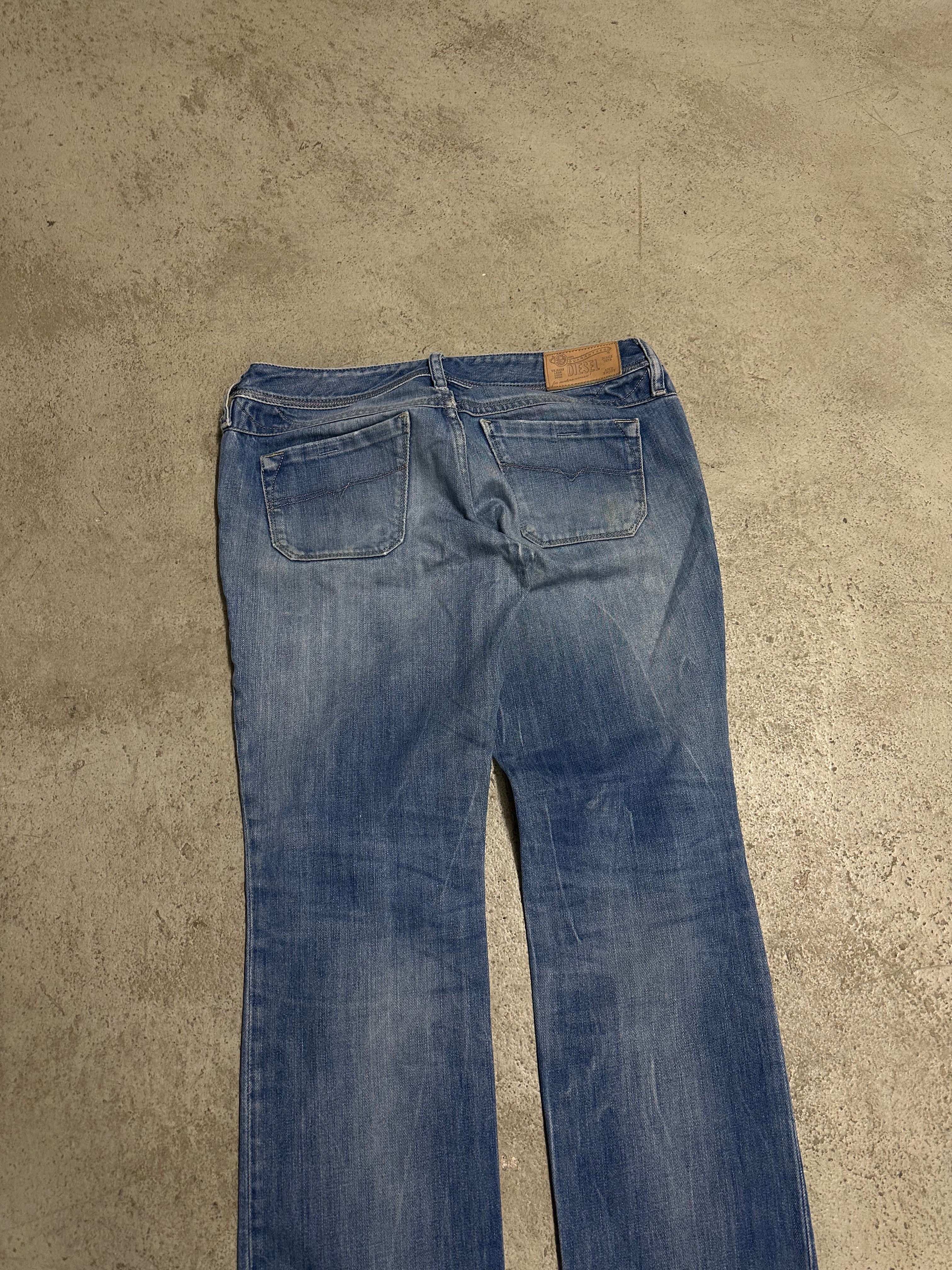 Diesel Lowky Low Waist Straight Fit Jeans W27 L30 Hellblau Guter Zustand
