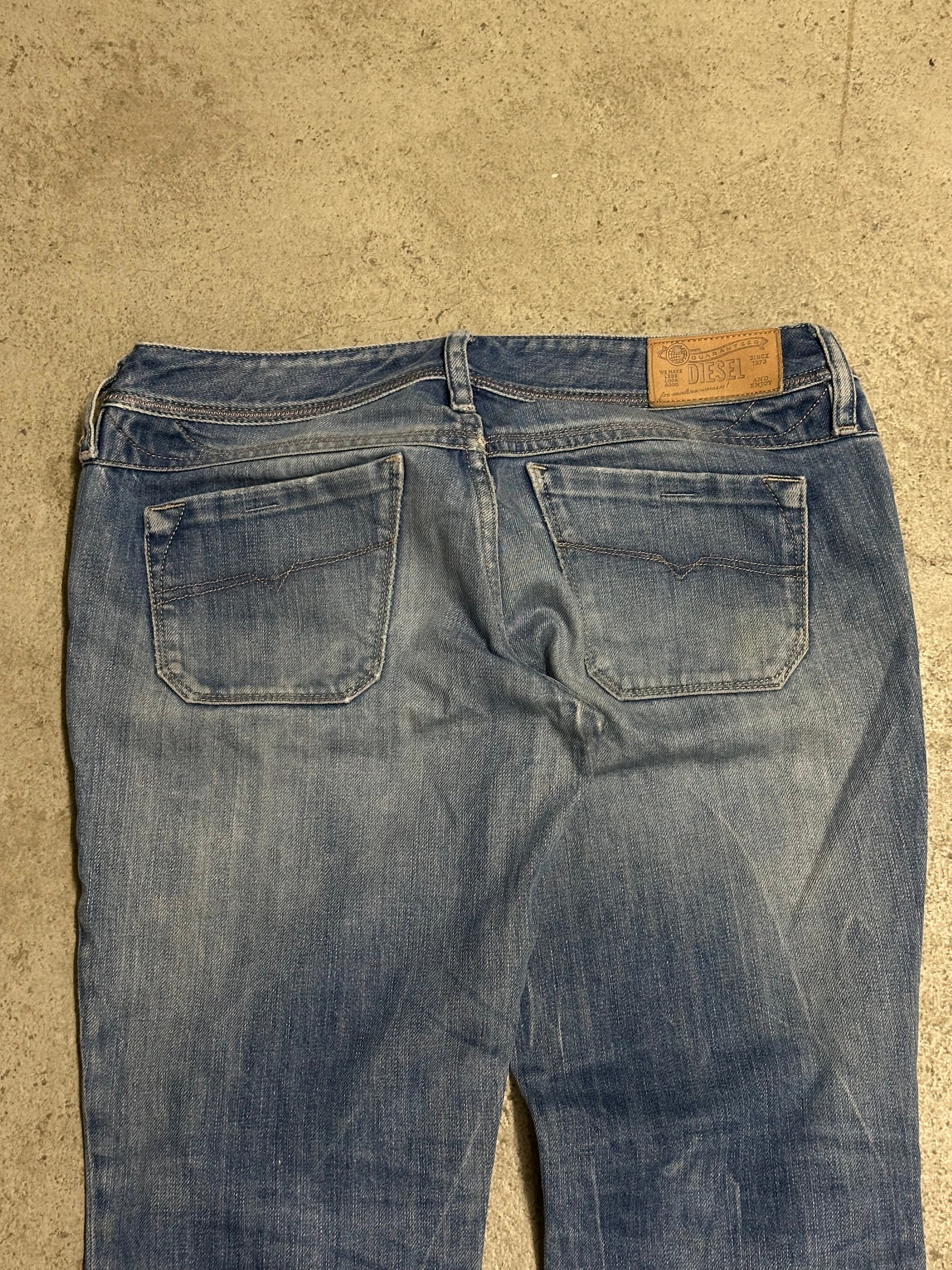 Diesel Lowky Low Waist Straight Fit Jeans W27 L30 Hellblau Guter Zustand