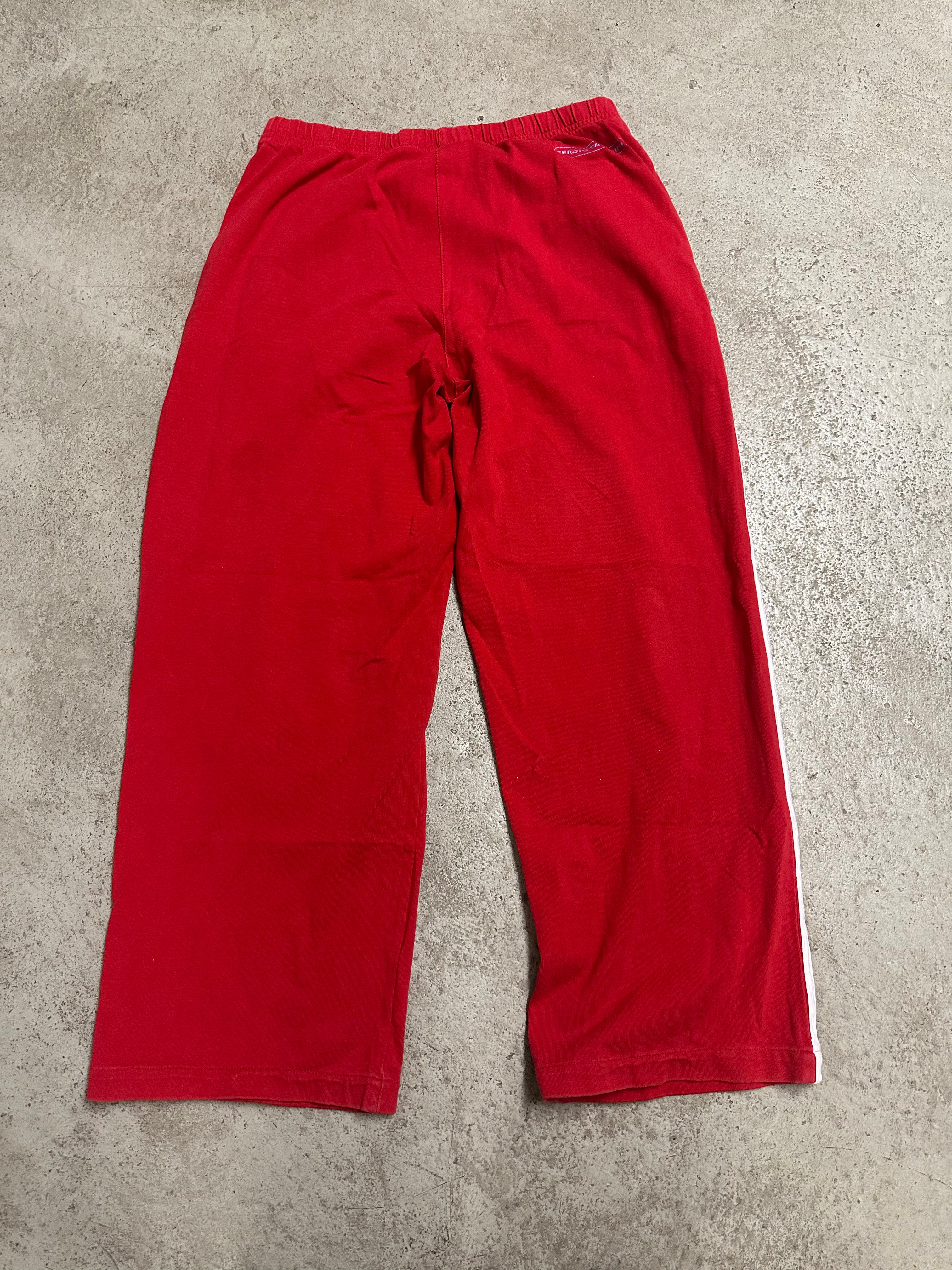 Sergio Tacchini Vintage Trainingsanzug Beige Rot Größe XL Guter Zustand
