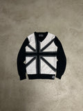 Vintage Rivaldi Brittish Empire Sweatshirt Weiß Schwarz Größe S Guter Zustand
