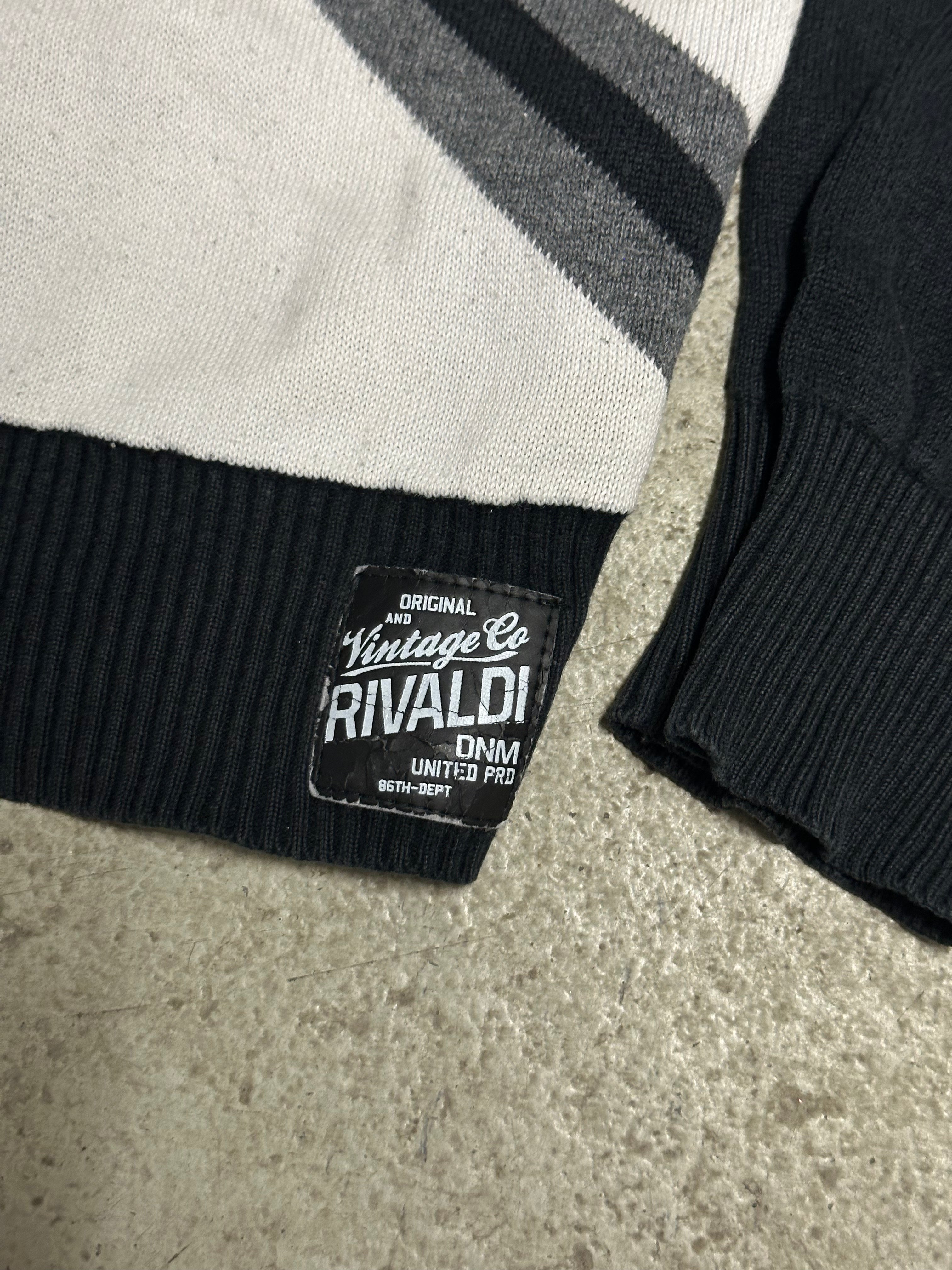 Vintage Rivaldi Brittish Empire Sweatshirt Weiß Schwarz Größe S Guter Zustand