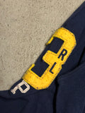 Polo Ralph Lauren Vintage Langarm-Polo Dunkelblau Größe M Guter Zustand