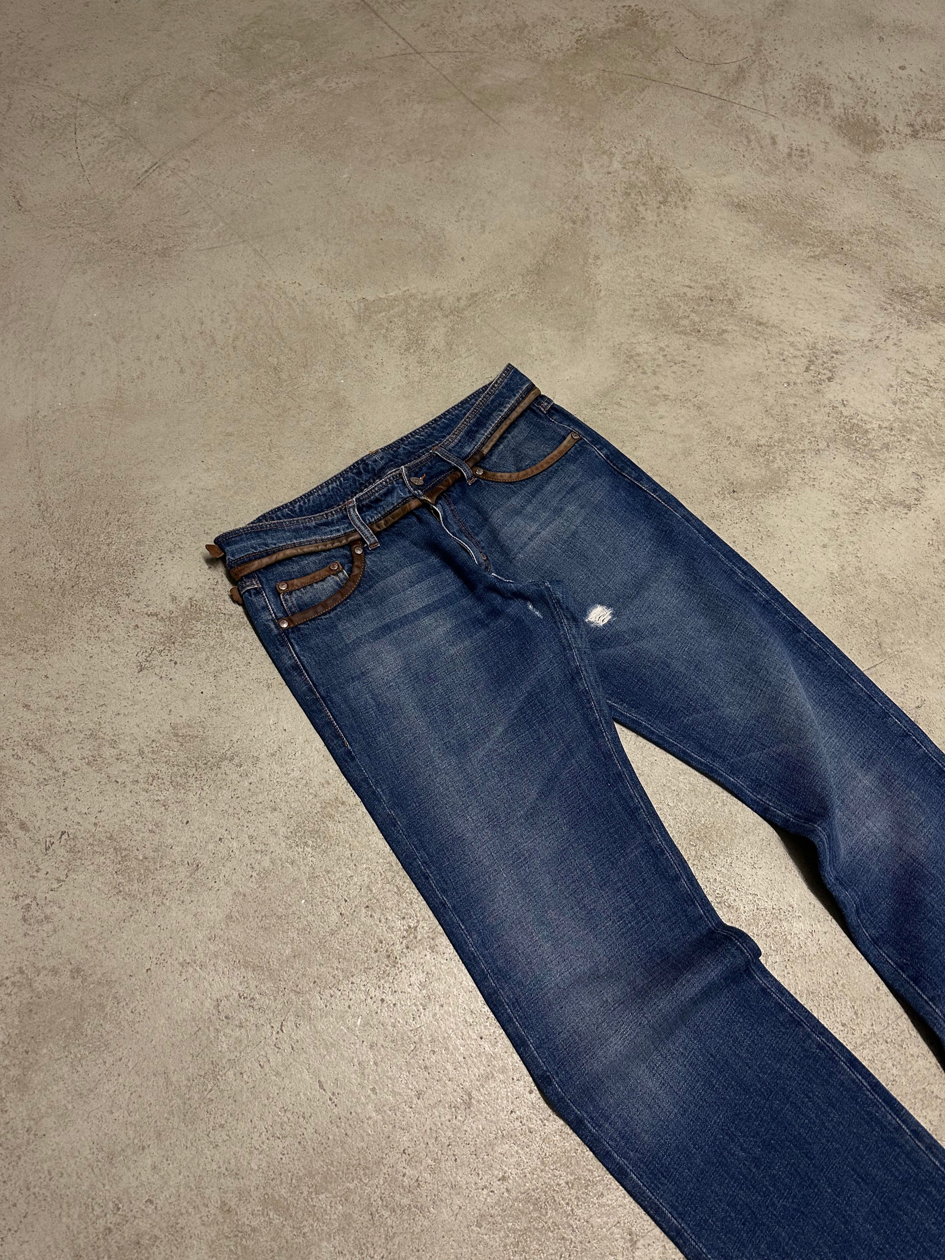 Frankie Morello Milan Baggy Jeans Dunkelblau Size 34 Guter Zustand Maße Vorhanden