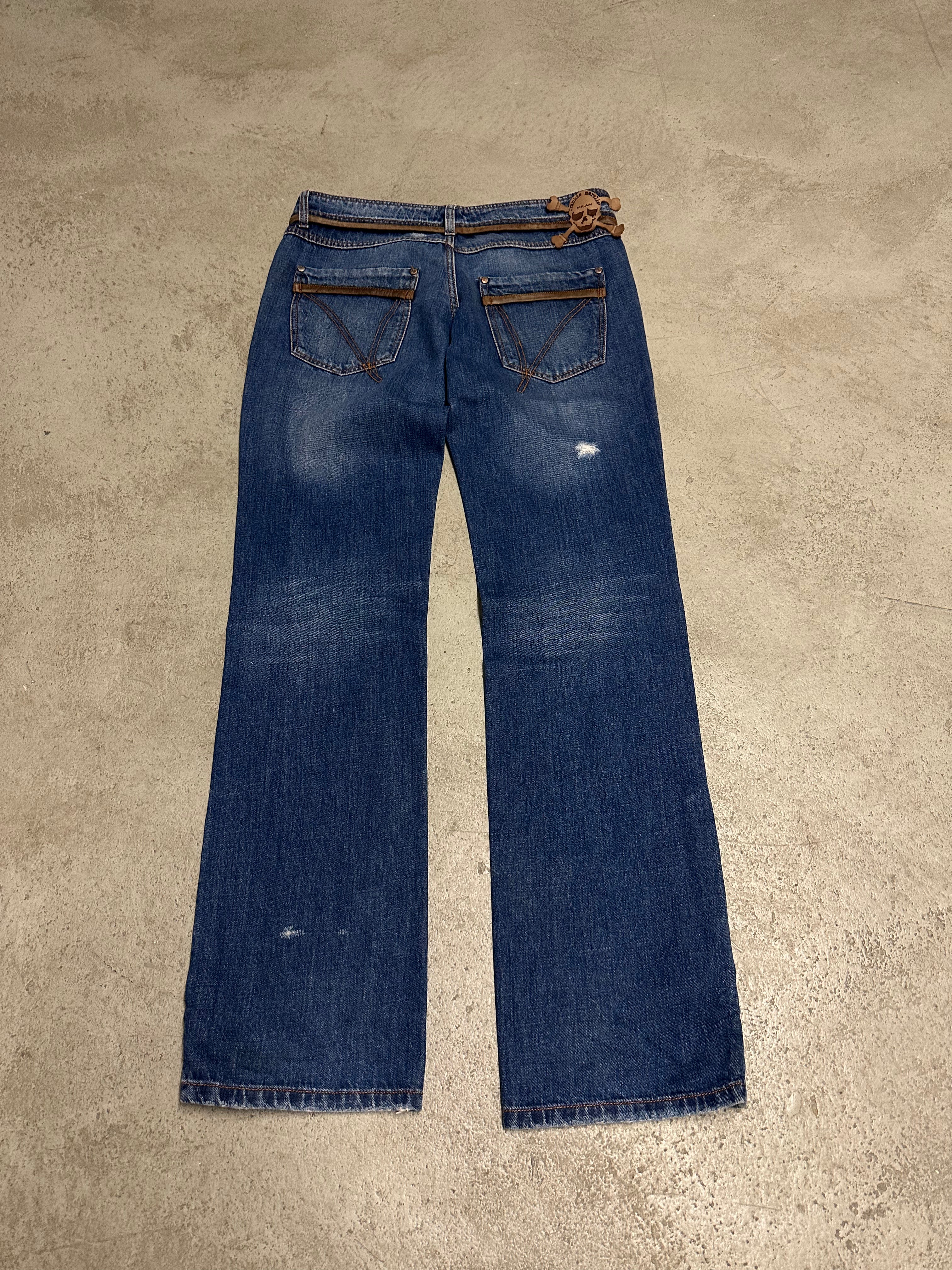 Frankie Morello Milan Baggy Jeans Dunkelblau Size 34 Guter Zustand Maße Vorhanden