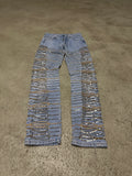Vintage Levi’s Y2K Strass Slim Jeans Damen W34 Hellblau Strass-Details Streetwear Look