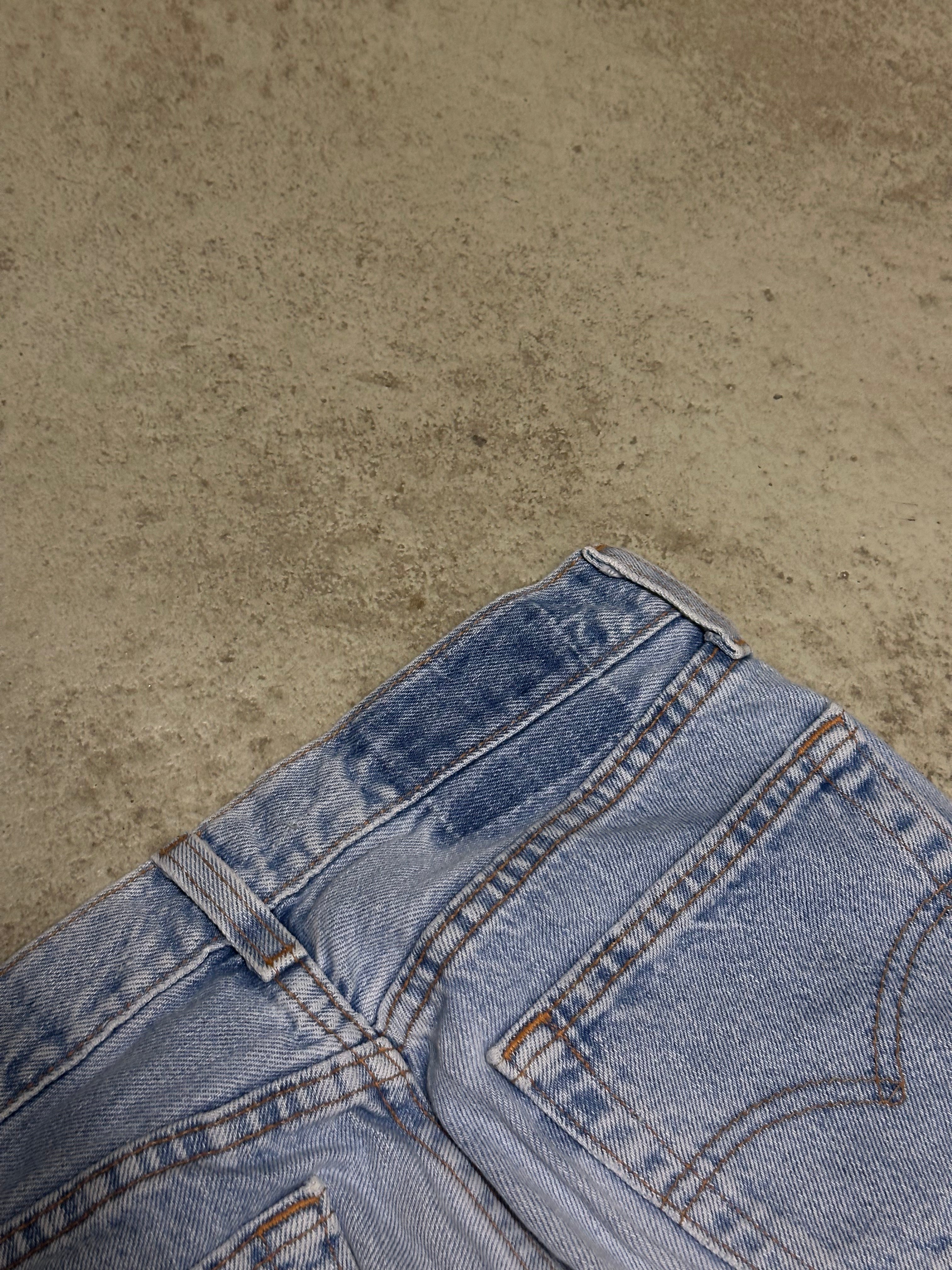 Vintage Levi’s Y2K Strass Slim Jeans Damen W34 Hellblau Strass-Details Streetwear Look