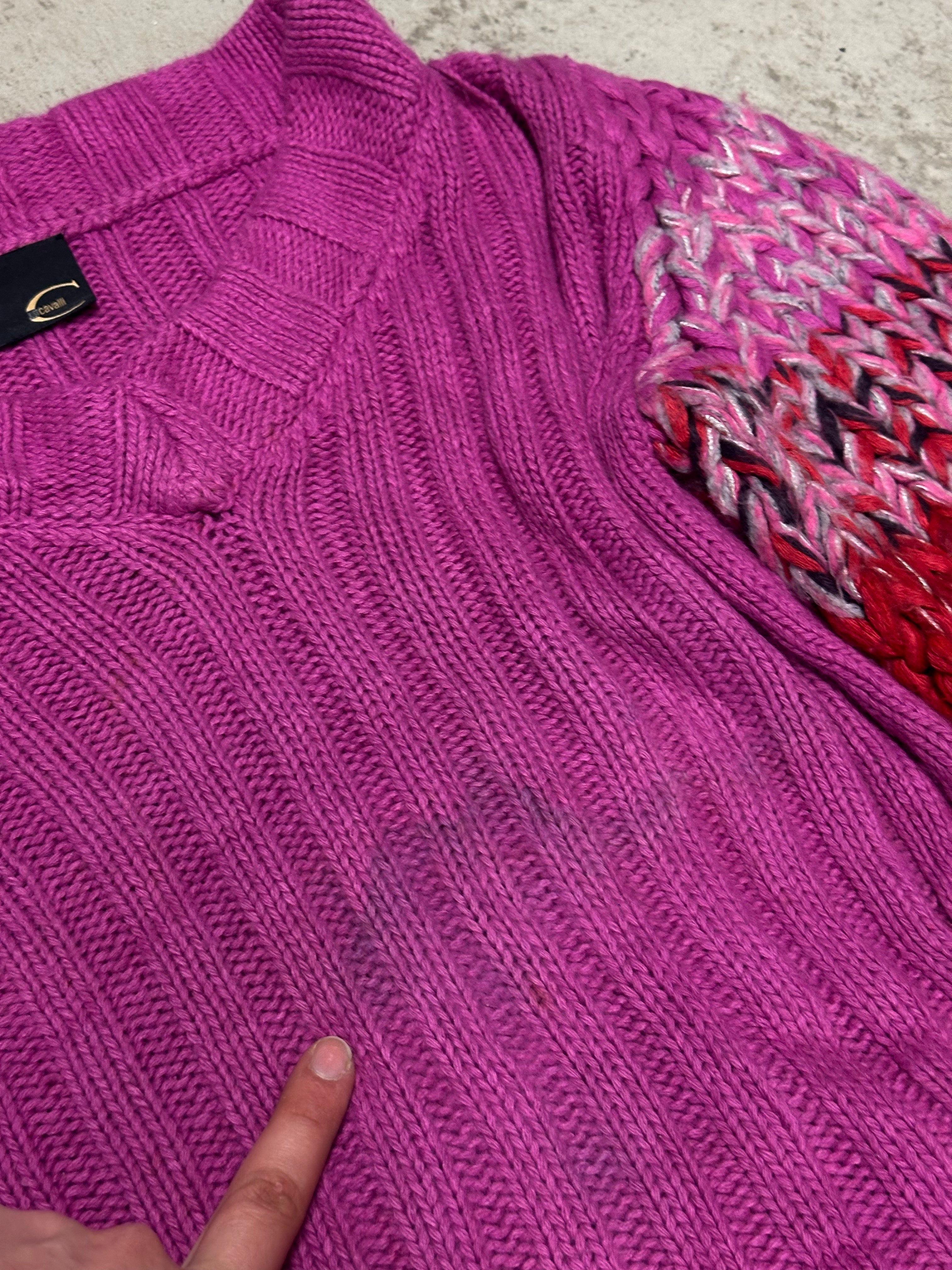 Vintage Just Cavalli Knitsweater Pink Größe M Rares Designer-Piece