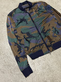 Blauer Camo Jacke Größe M Grüne Tarnfarben Streetwear Military Look