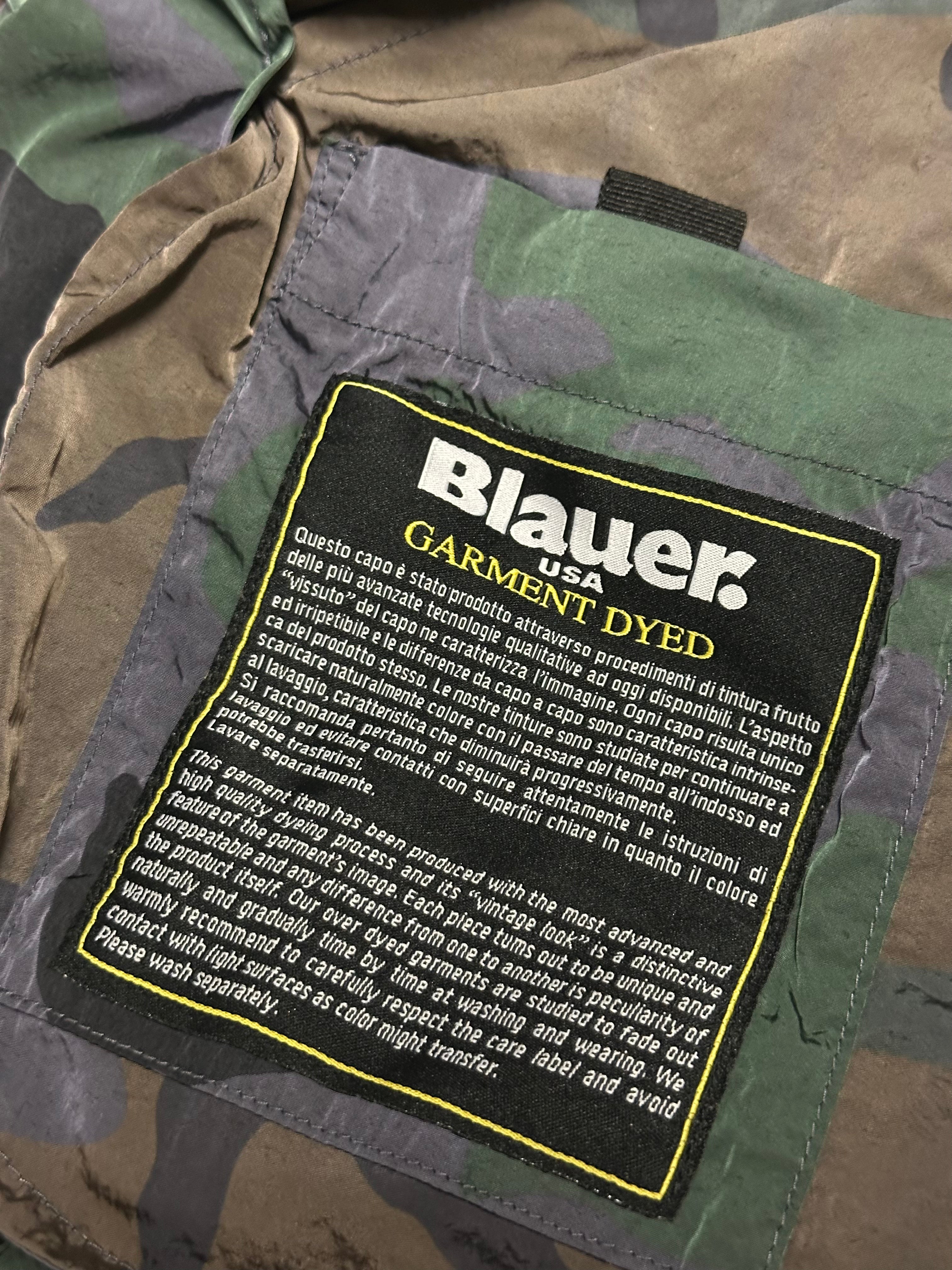 Blauer Camo Jacke Größe M Grüne Tarnfarben Streetwear Military Look