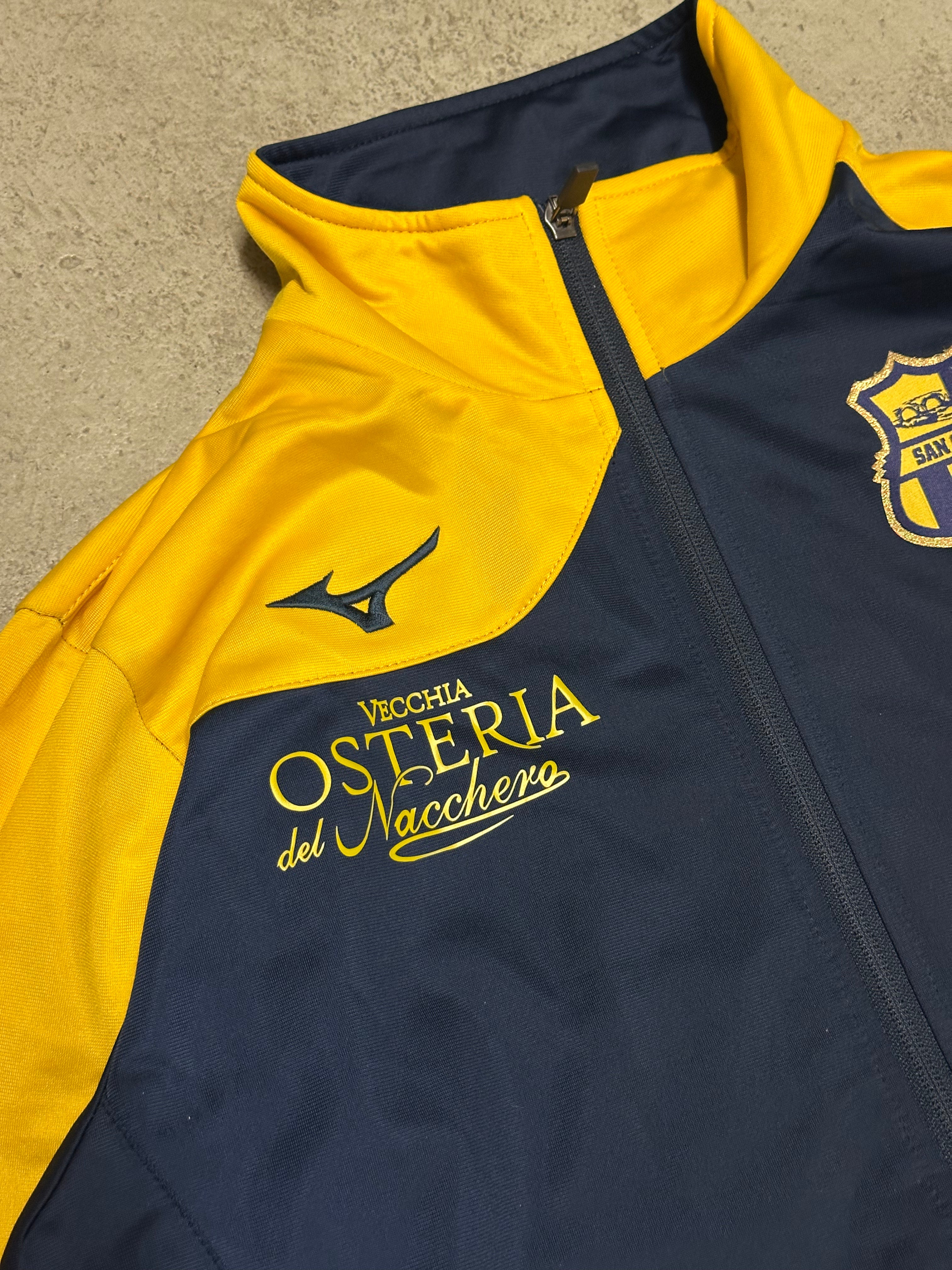 Vintage Mizuno Trainingsjacke Gelb Blau Größe L Retro Sportjacke Seltenes Piece