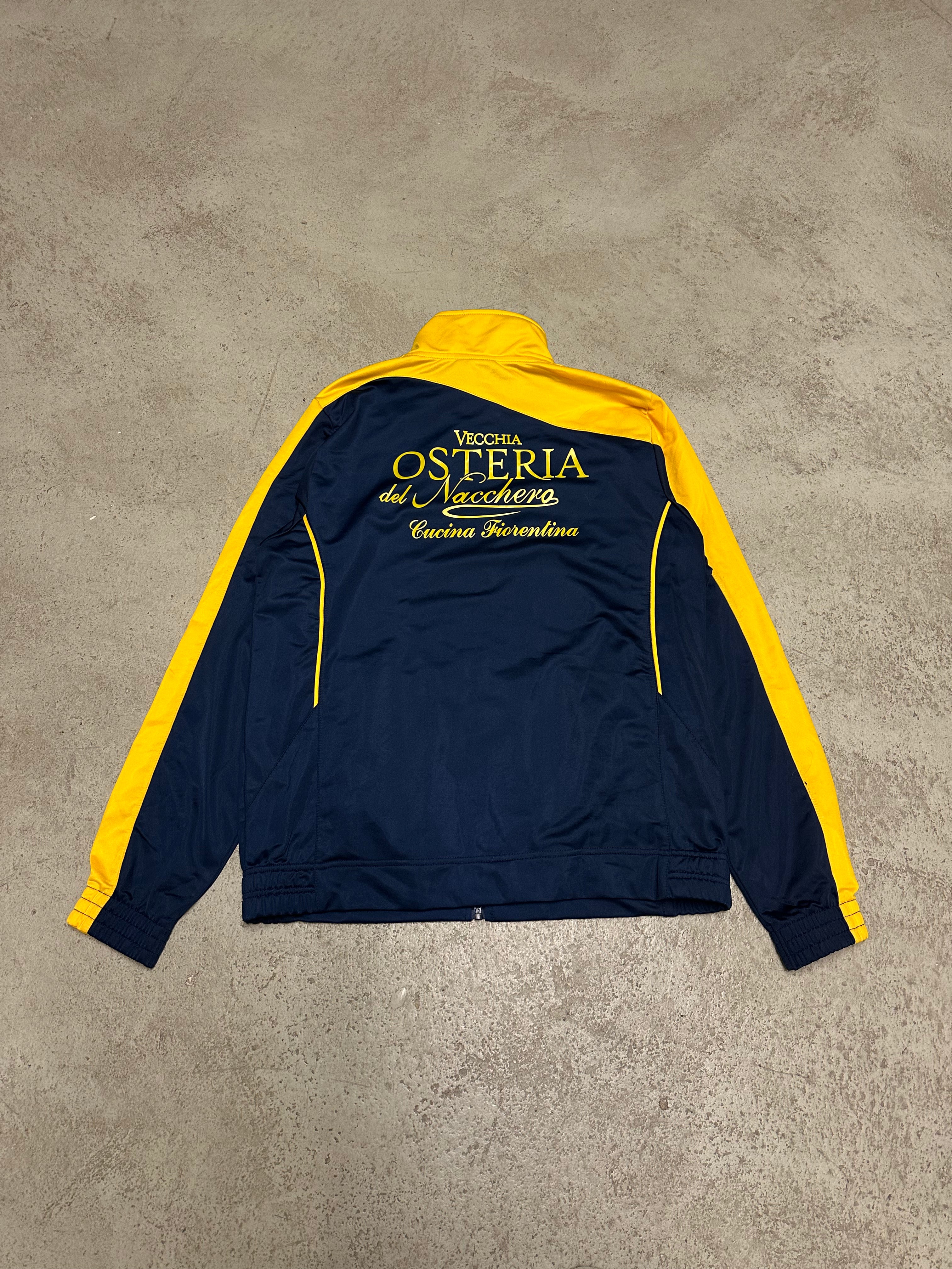 Vintage Mizuno Trainingsjacke Gelb Blau Größe L Retro Sportjacke Seltenes Piece