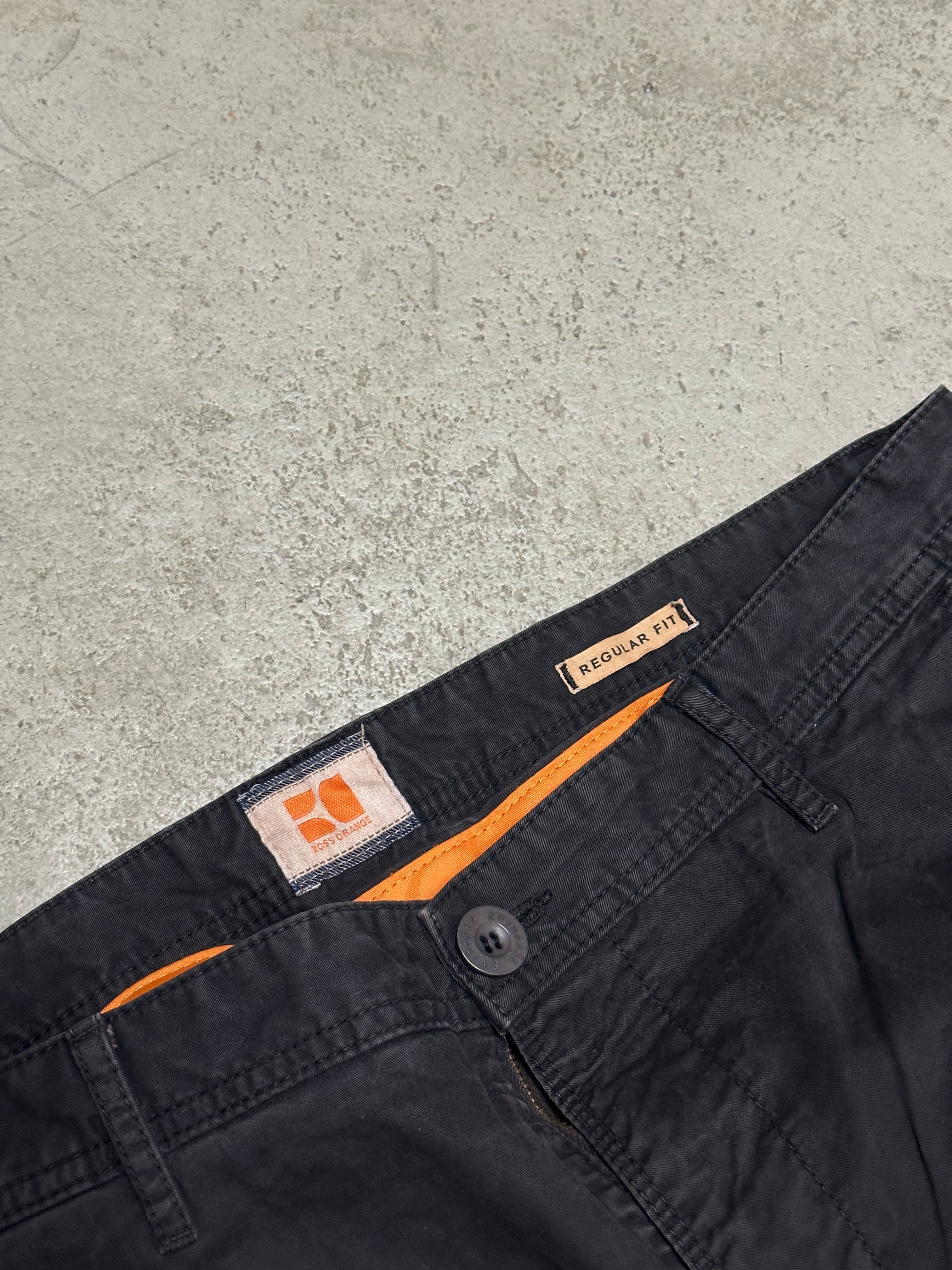 Hugo Boss Orange Straight Fit Jeans W36 L34 Schwarz Klassische Denim Hose mit Style