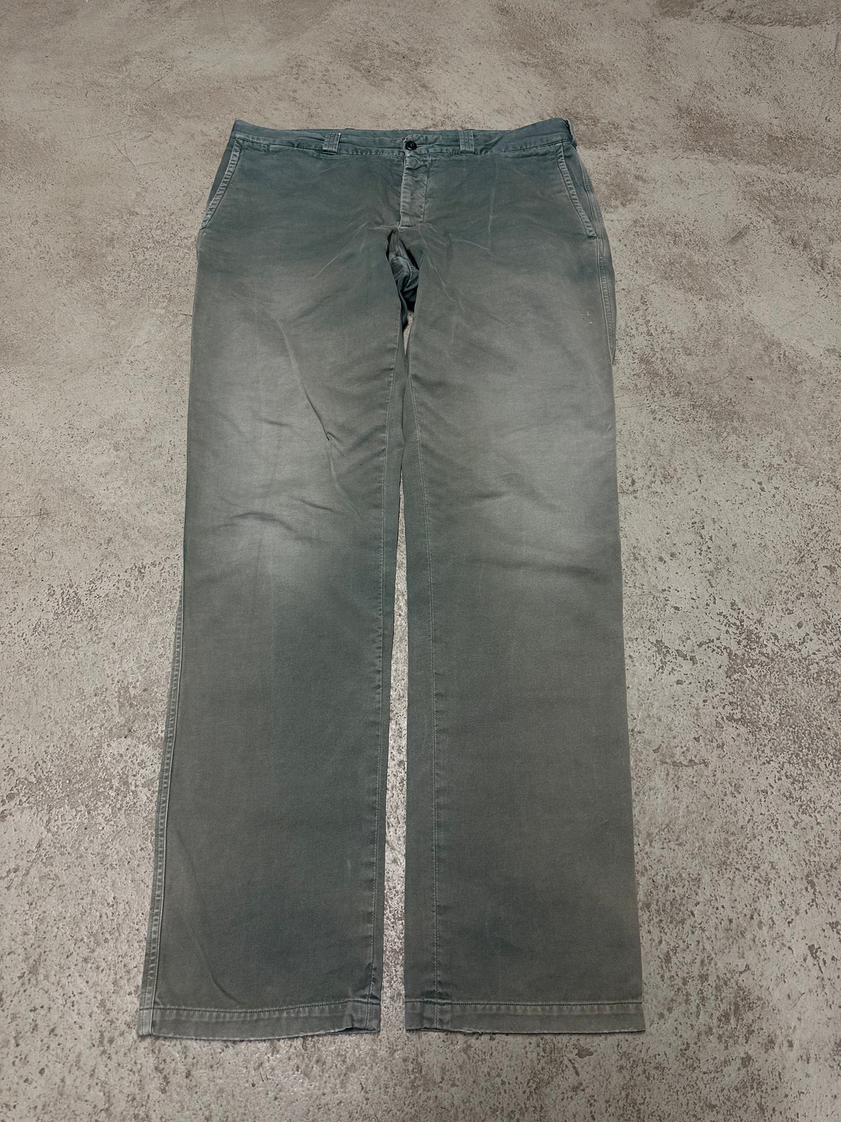 Vintage Polo Ralph Lauren Hose Straight Fit W34 L36 Gewaschener Grünton