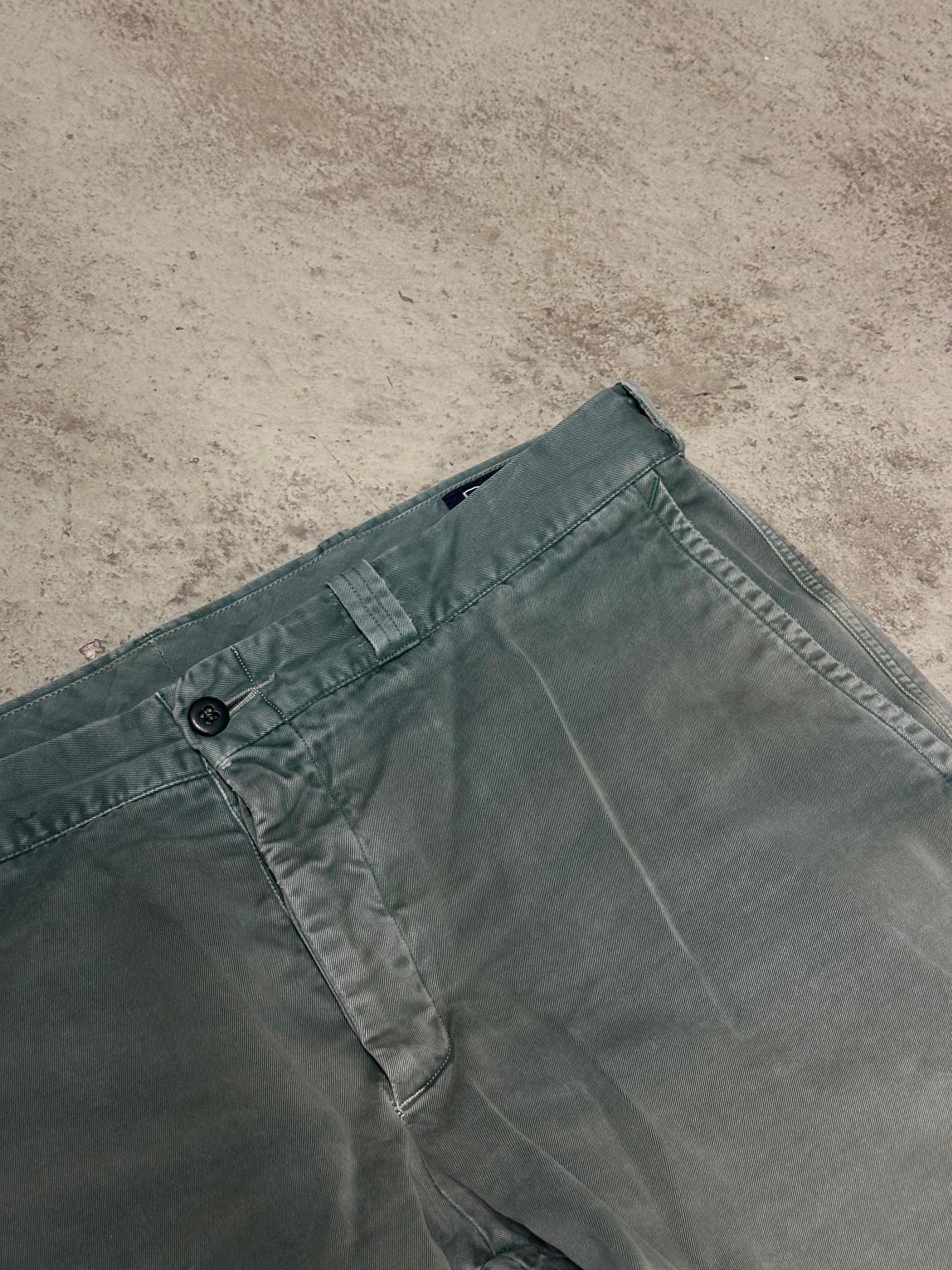 Vintage Polo Ralph Lauren Hose Straight Fit W34 L36 Gewaschener Grünton