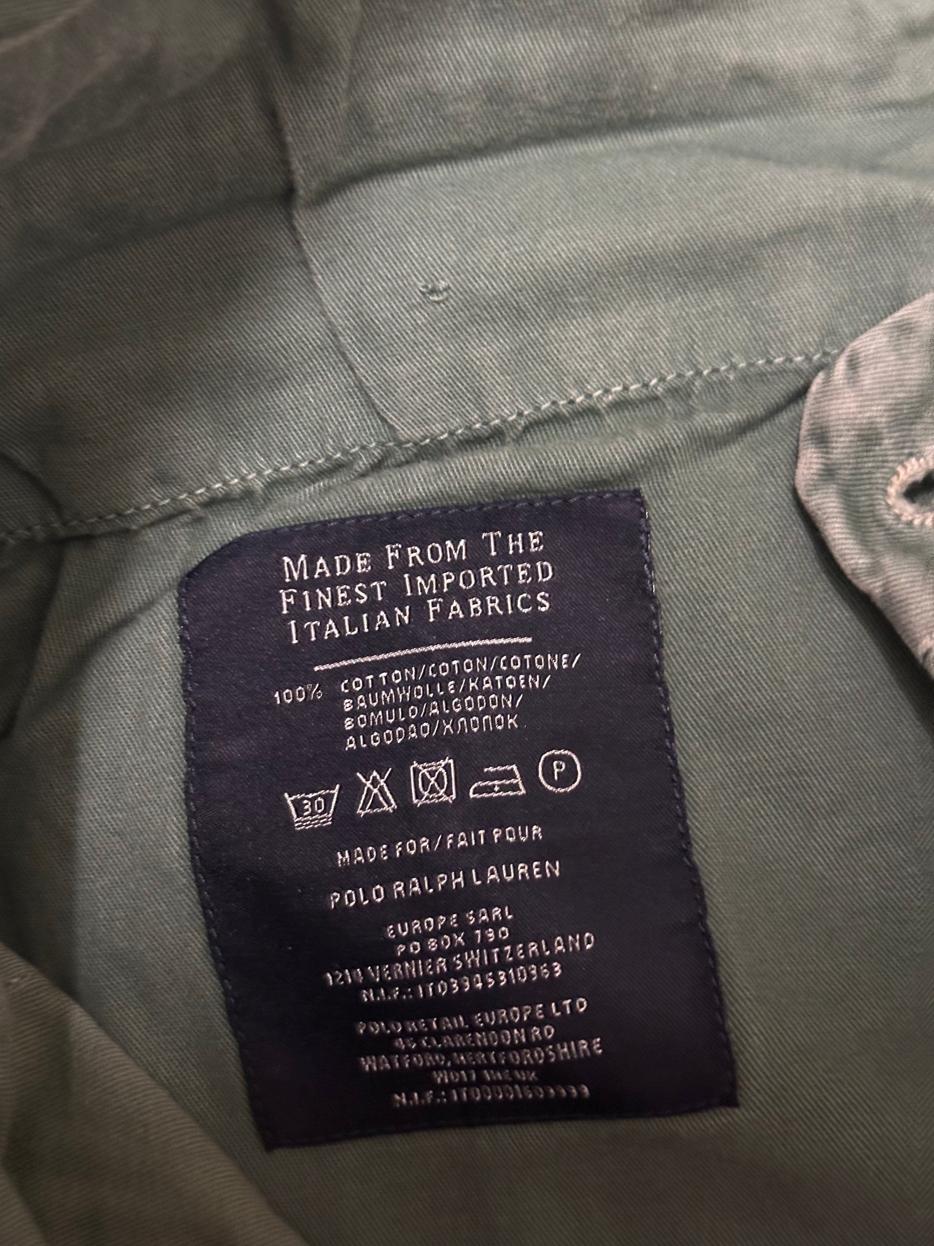 Vintage Polo Ralph Lauren Hose Straight Fit W34 L36 Gewaschener Grünton