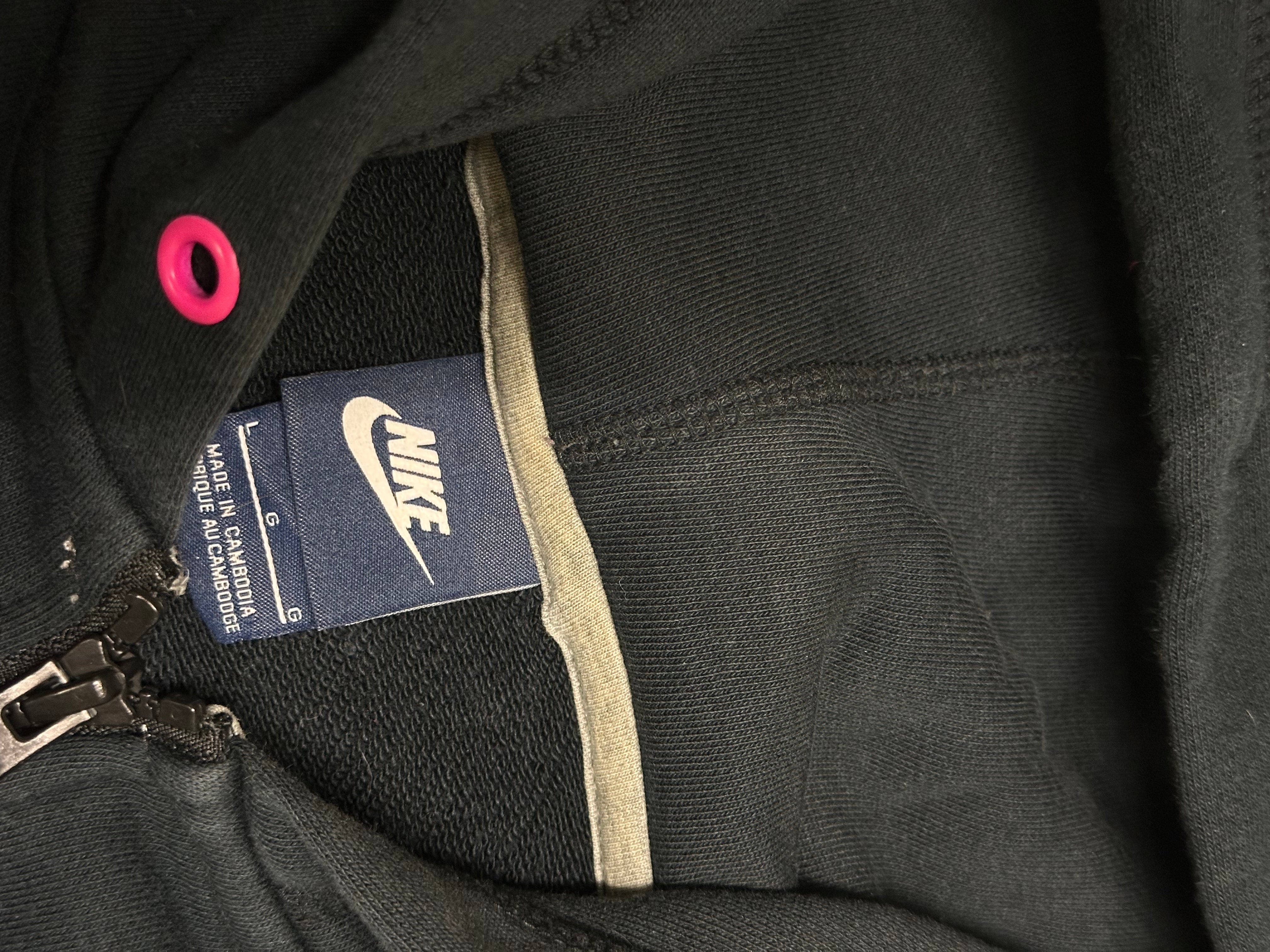 Nike Sweatjacke Schwarz Pink L